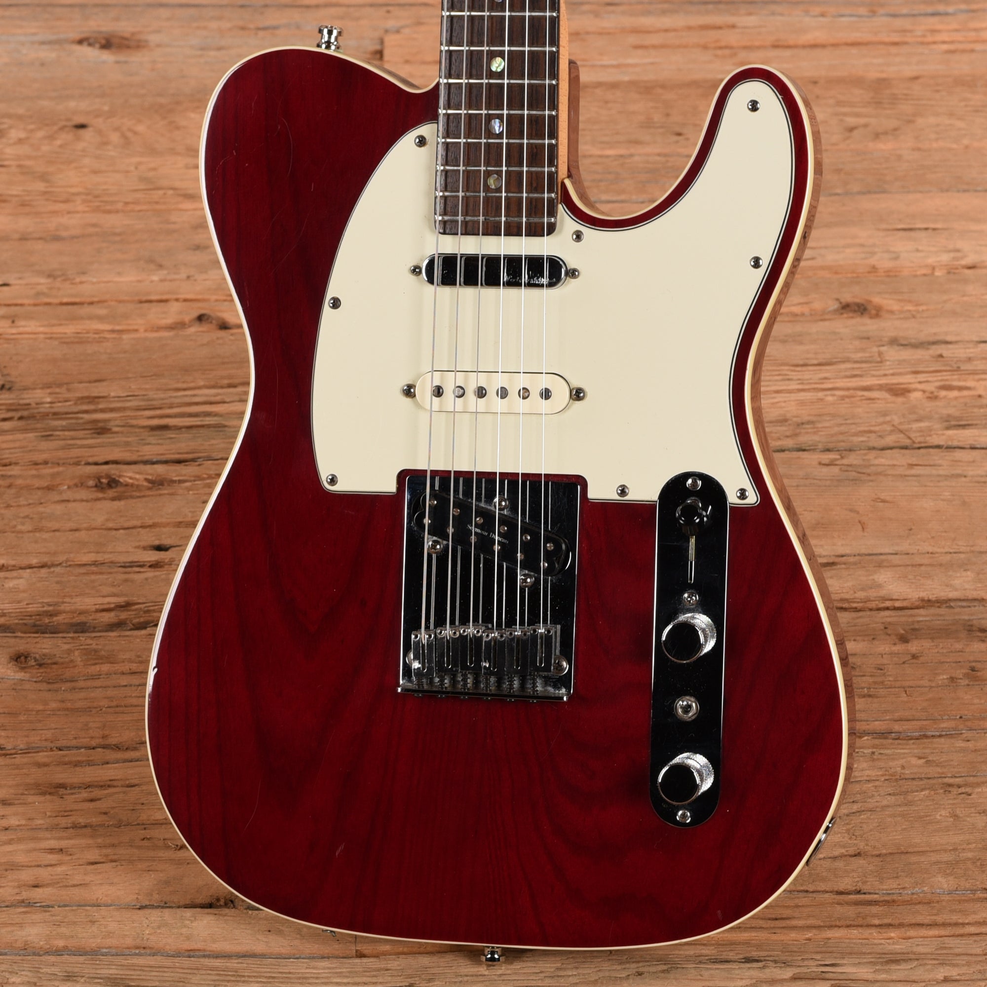 Fender American Deluxe Telecaster Crimson Red Transparent 1999 Electric Guitars