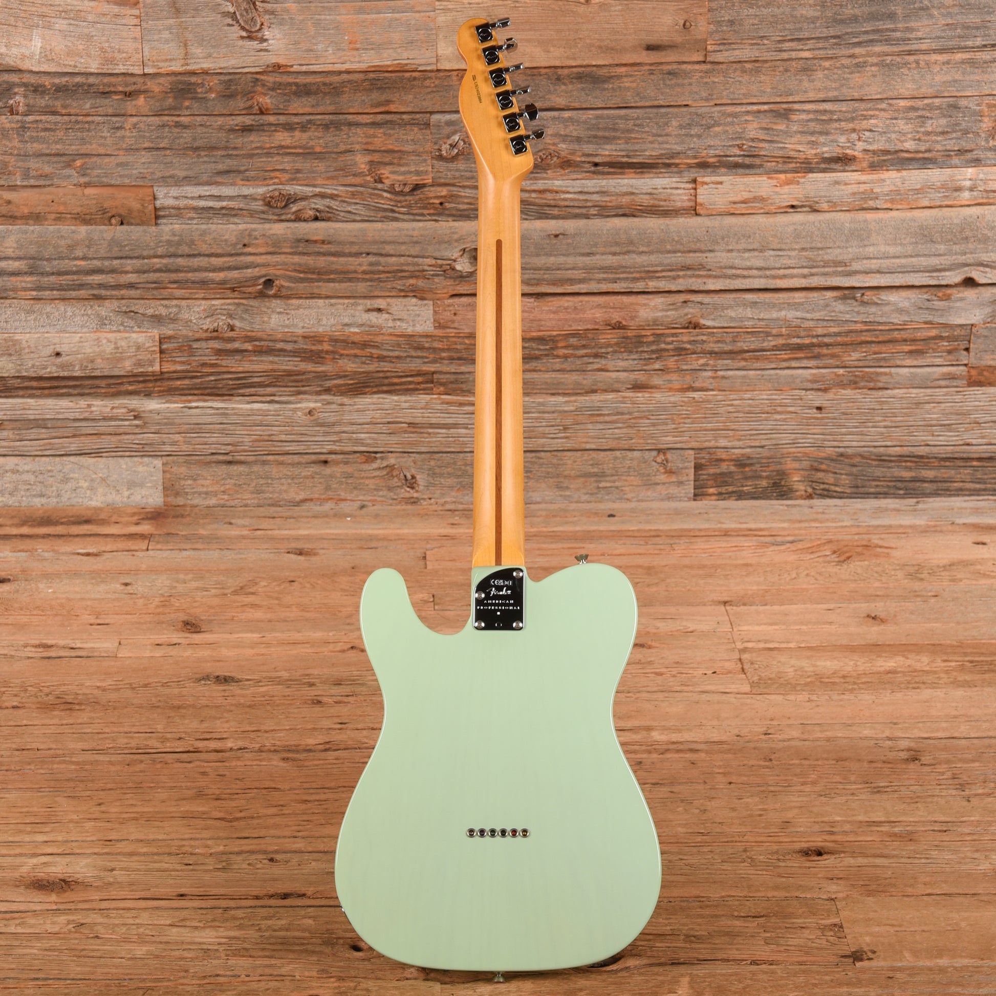 Fender American Professional II Telecaster Thinline Transparent Surf Green 2024 Electric Guitars