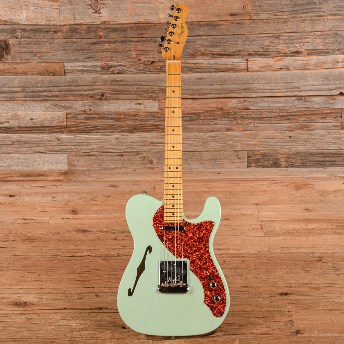 Fender American Professional II Telecaster Thinline Transparent Surf Green 2024 Electric Guitars
