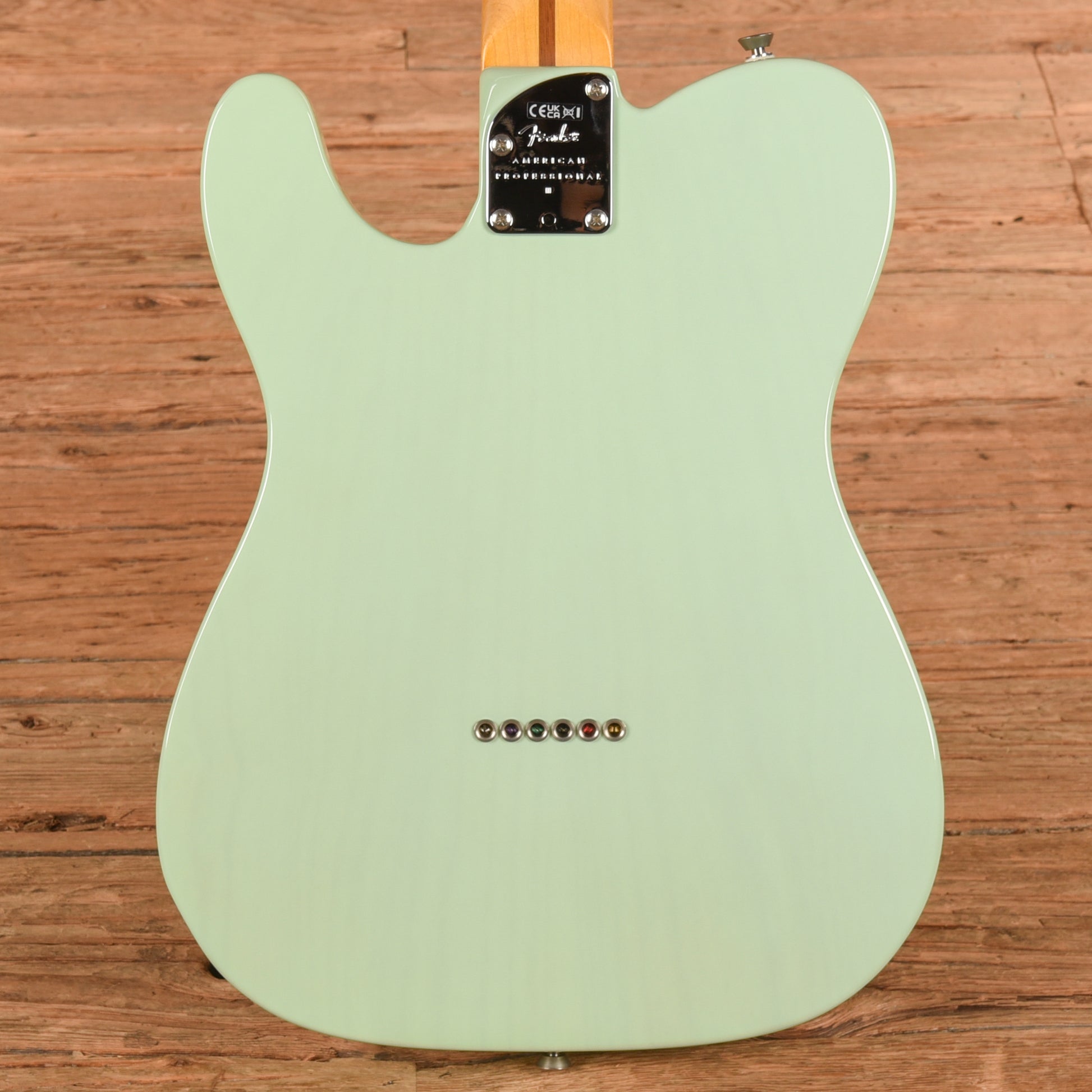 Fender American Professional II Telecaster Thinline Transparent Surf Green 2024 Electric Guitars