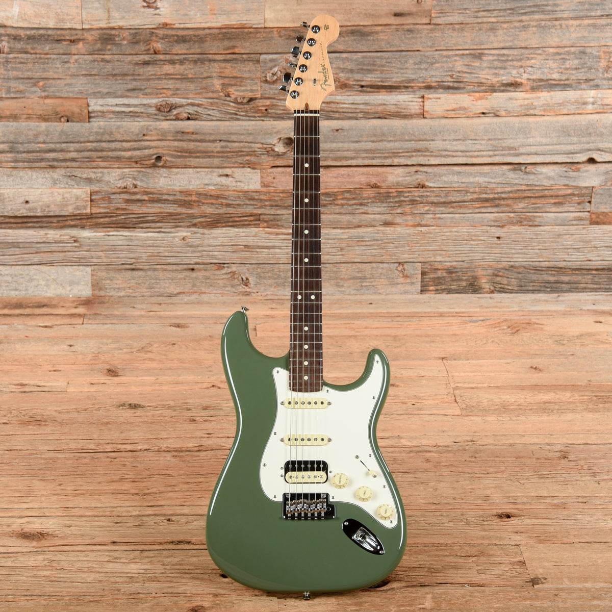 Fender American Professional Stratocaster HSS Shawbucker Antique Olive 2019 Electric Guitars
