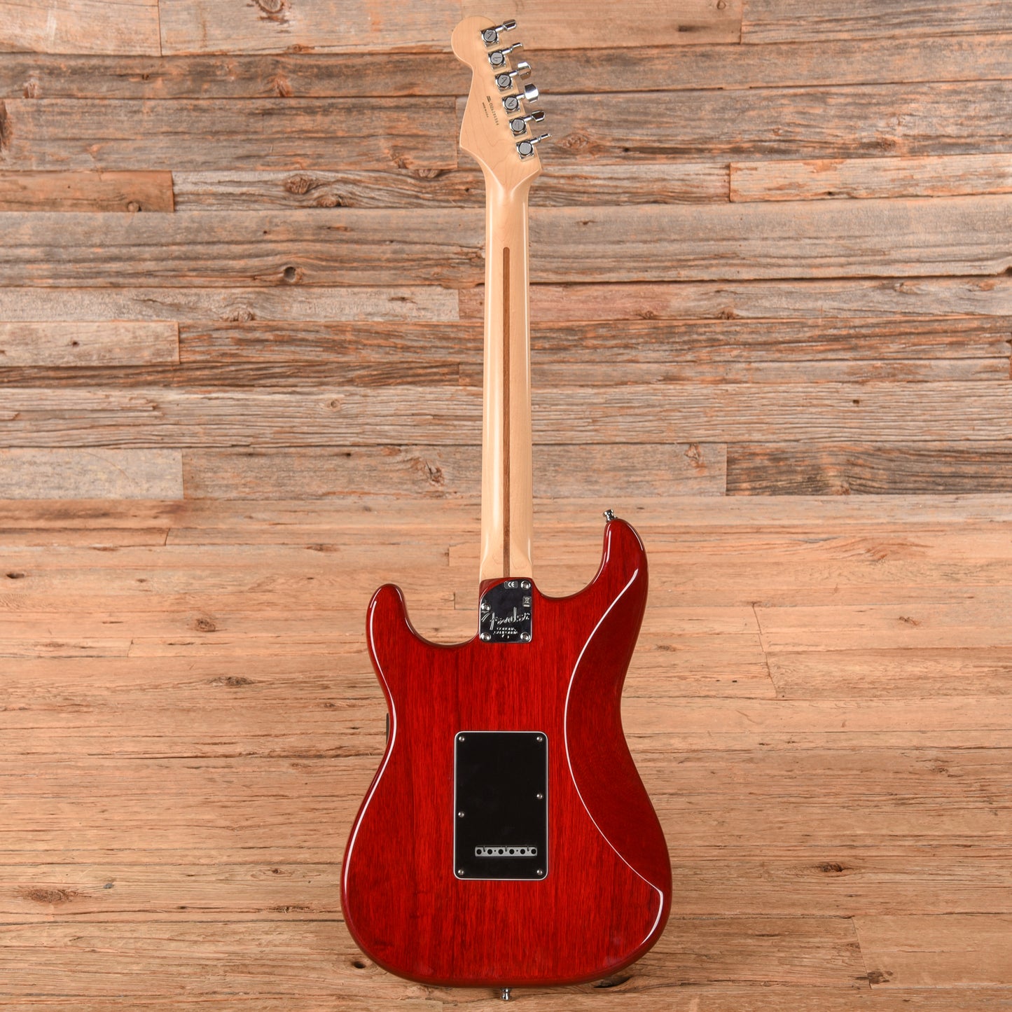 Fender American Select Mahogany Stratocaster HSS Crimson Red Transparent 2007 Electric Guitars