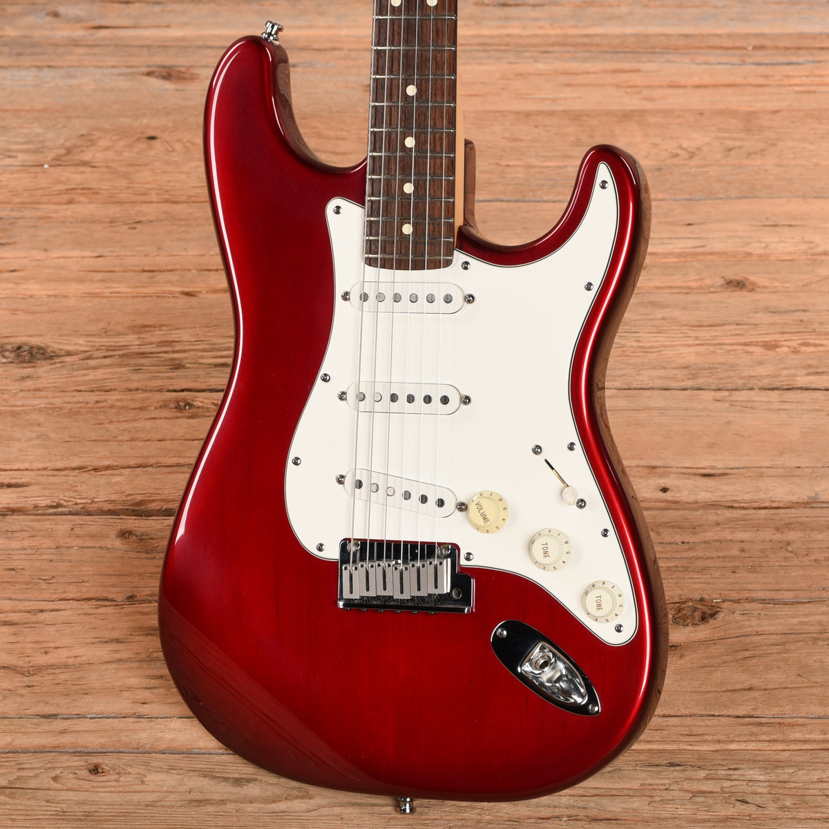 Fender American Standard Stratocaster Crimson Red Transparent 1996 Electric Guitars