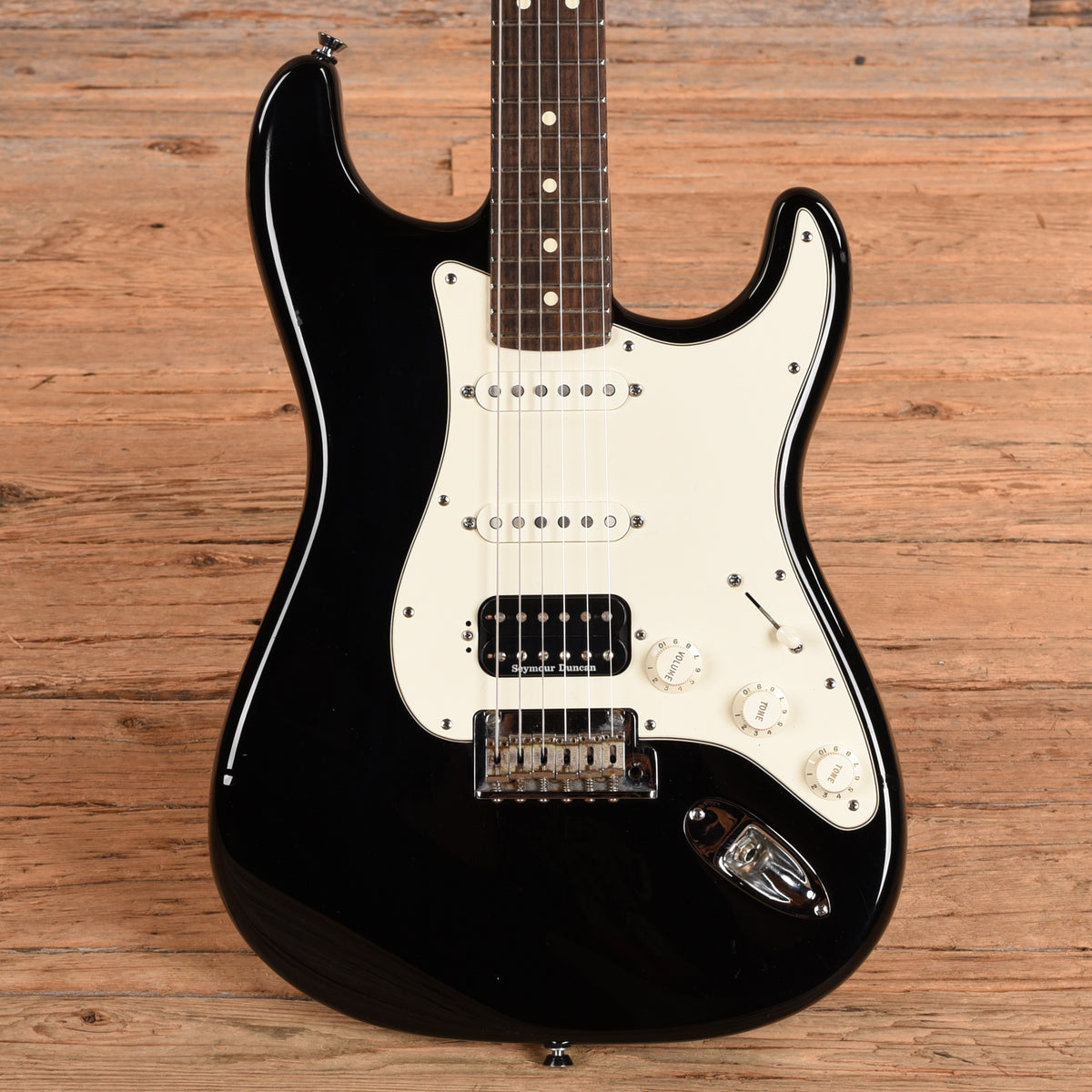 Fender American Standard Stratocaster HSS Black 2011 Electric Guitars