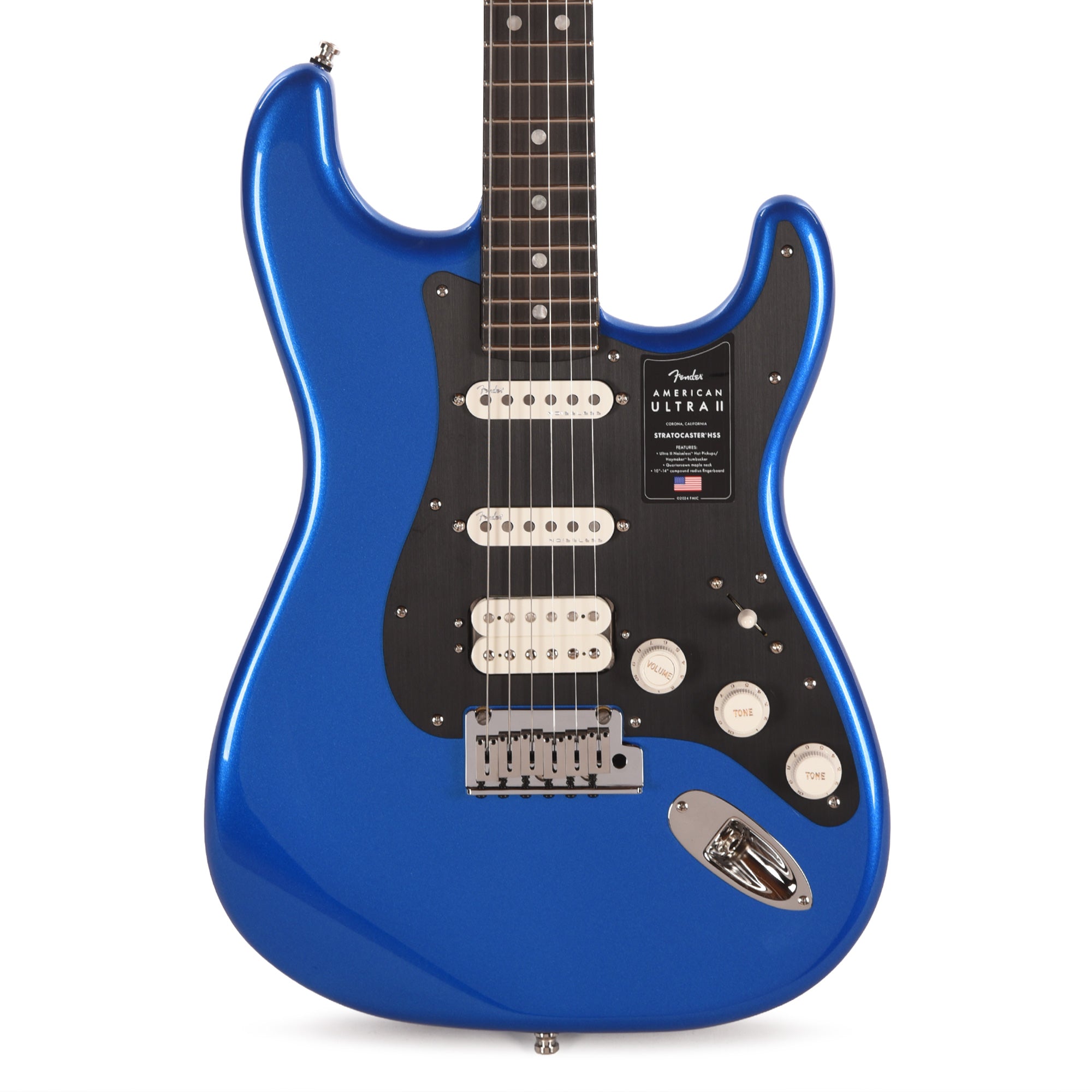 Fender American Ultra II Stratocaster HSS Noble Blue Electric Guitars