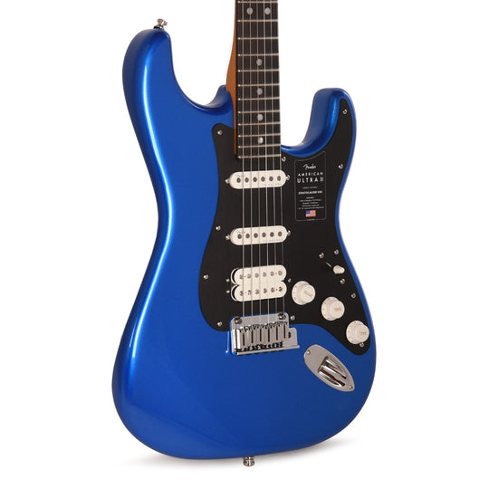 Fender American Ultra II Stratocaster HSS Noble Blue Electric Guitars