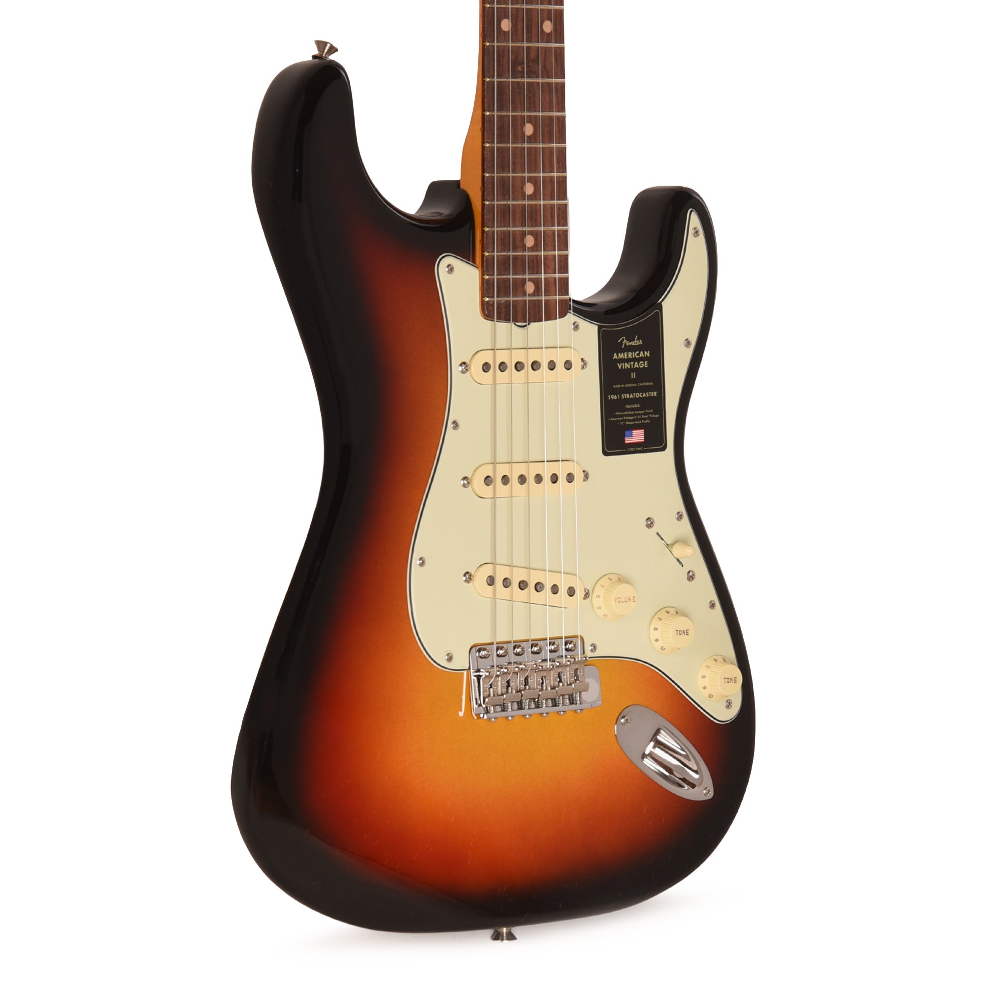 Fender American Vintage II 1961 Stratocaster 3-Color Sunburst Electric Guitars