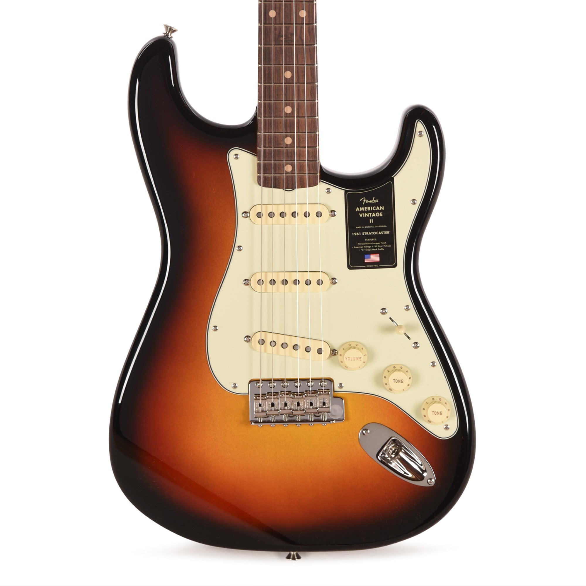 Fender American Vintage II 1961 Stratocaster 3-Color Sunburst Electric Guitars