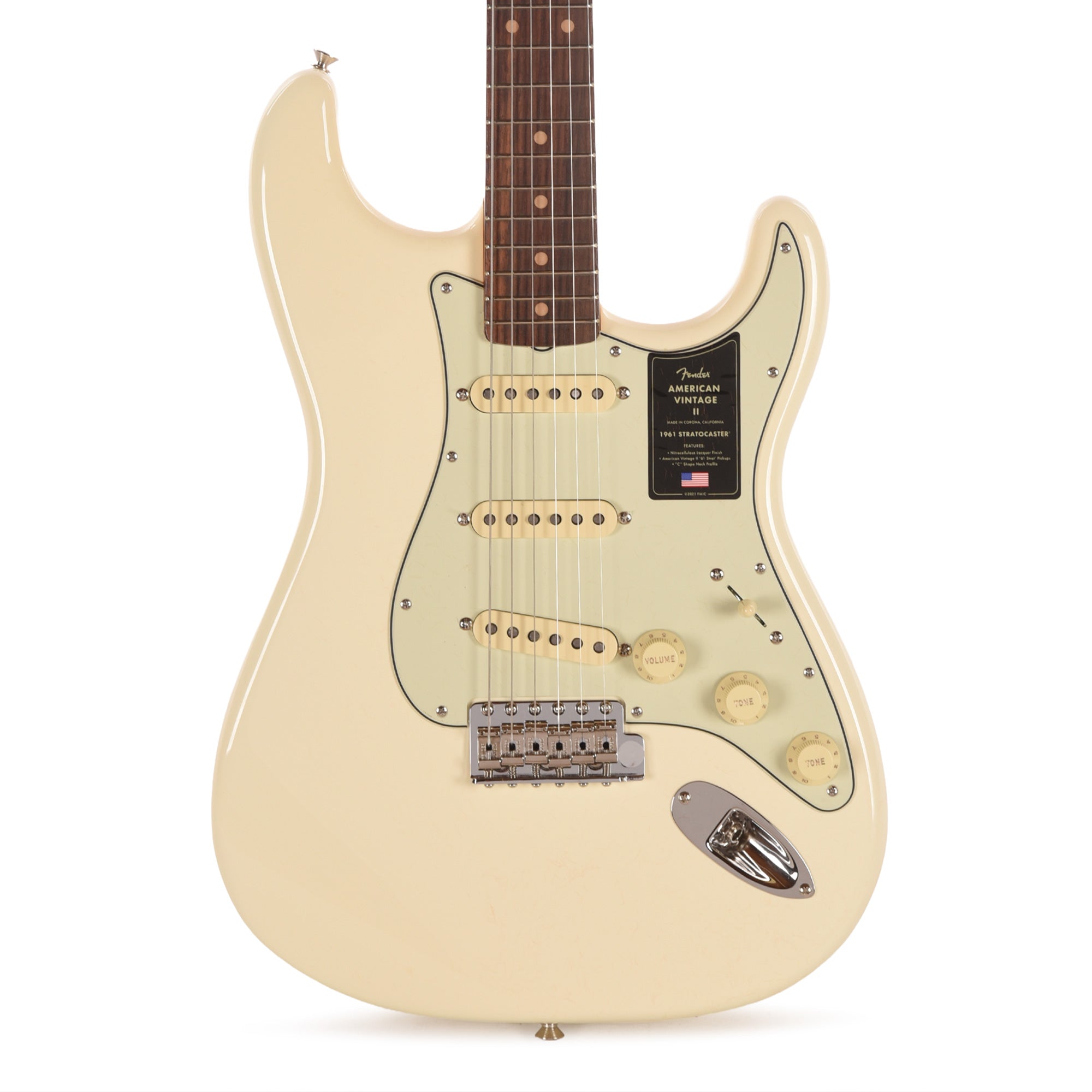 Fender American Vintage II 1961 Stratocaster Olympic White Electric Guitars