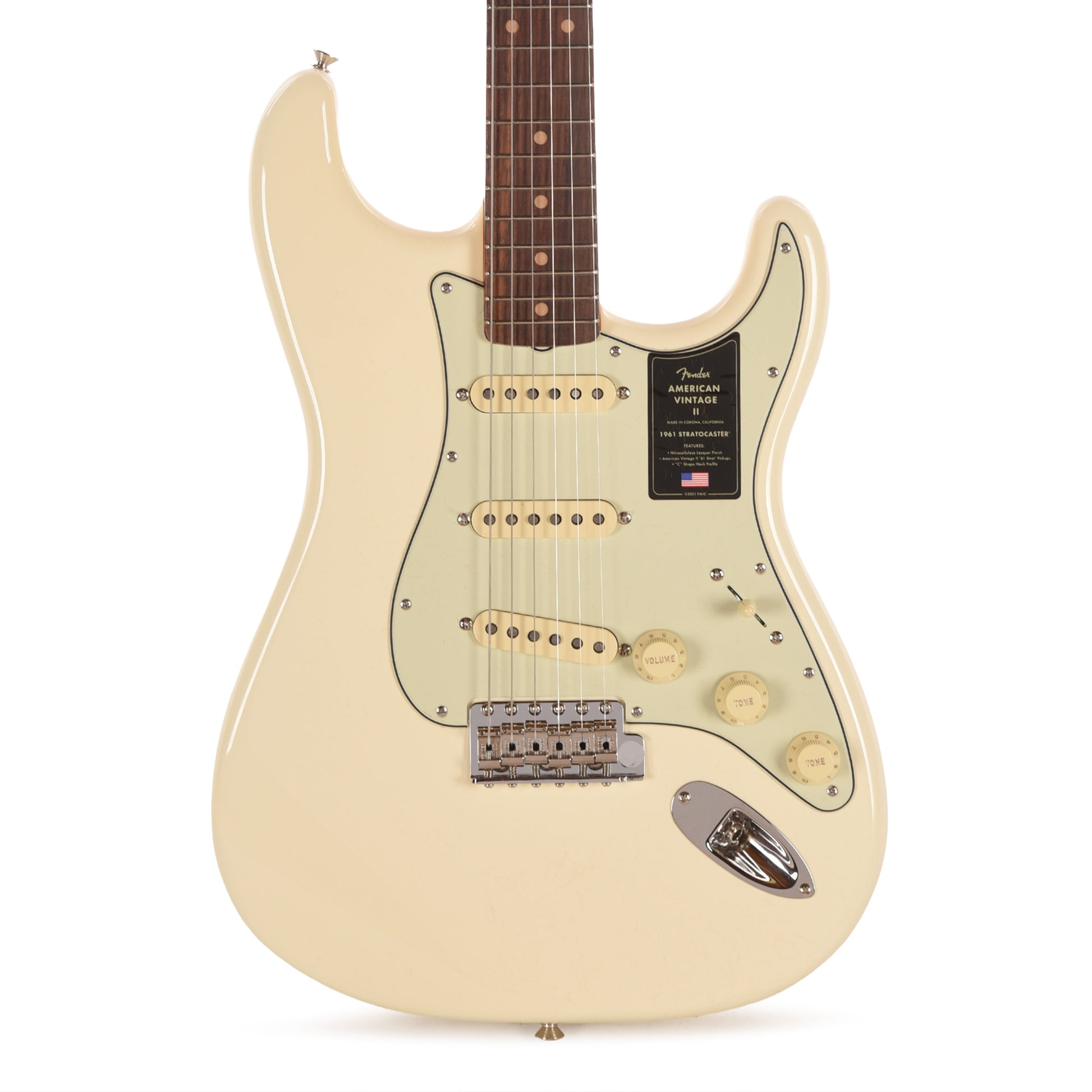 Fender American Vintage II 1961 Stratocaster Olympic White Electric Guitars