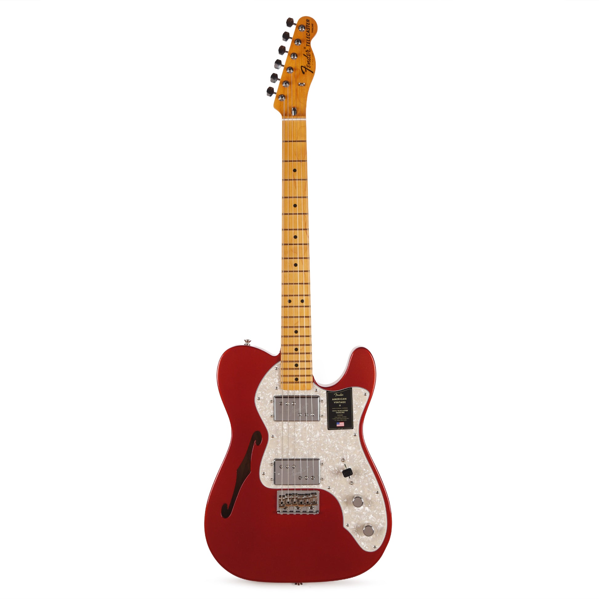 Fender American Vintage II 1972 Telecaster Thinline Candy Apple Red Electric Guitars
