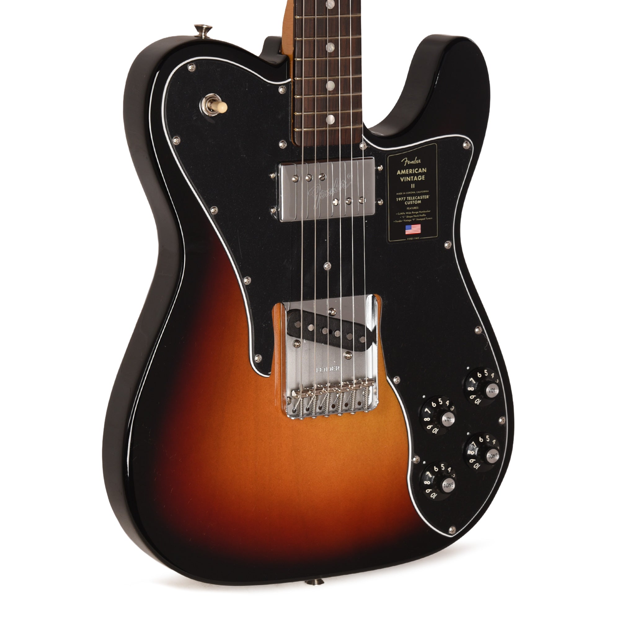 Fender American Vintage II 1977 Telecaster Custom 3-Color Sunburst Electric Guitars