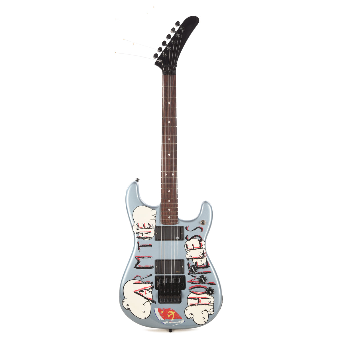 Fender Artist Tom Morello "Arm The Homeless" Blue Ice Metallic w/"Arm The Homeless" Artwork Electric Guitars