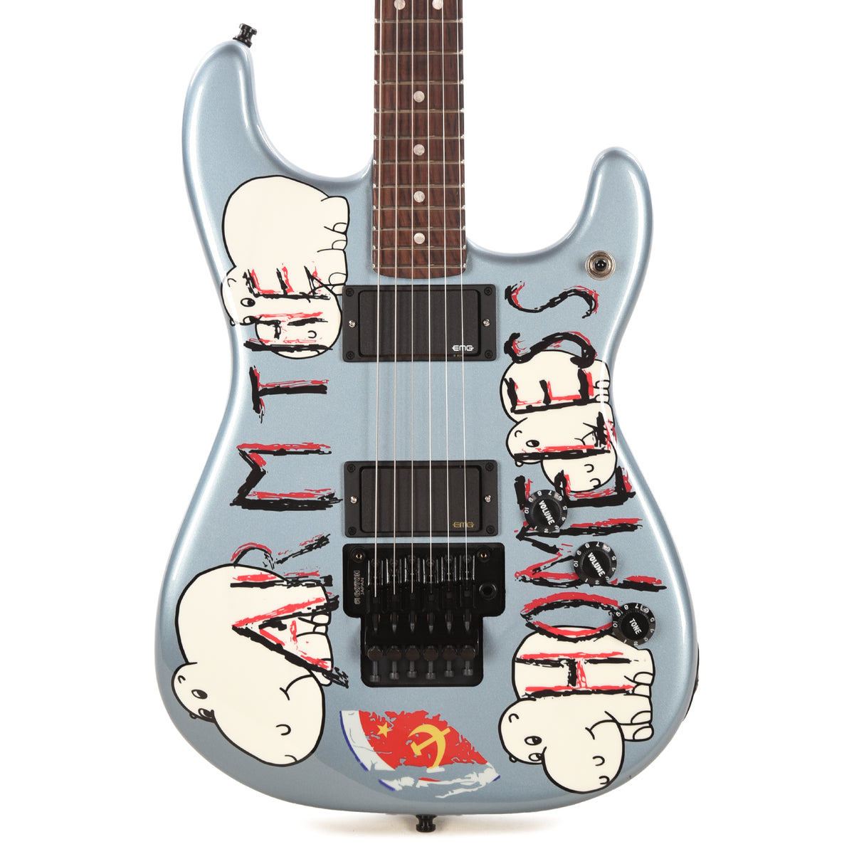 Fender Artist Tom Morello "Arm The Homeless" Blue Ice Metallic w/"Arm The Homeless" Artwork Electric Guitars