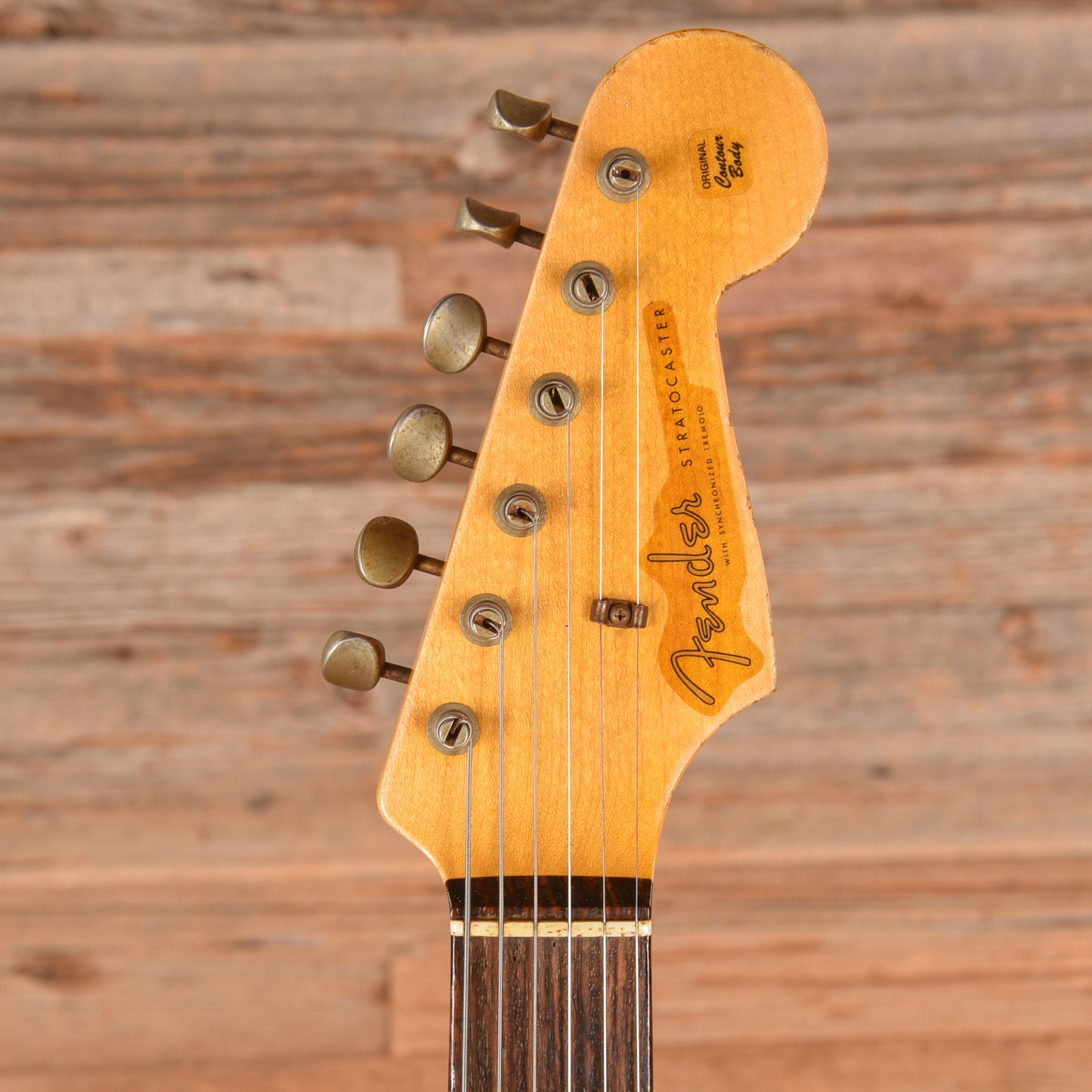 Fender Custom '60 Stratocater Heavy Relic White over Sunburst 2013 Electric Guitars