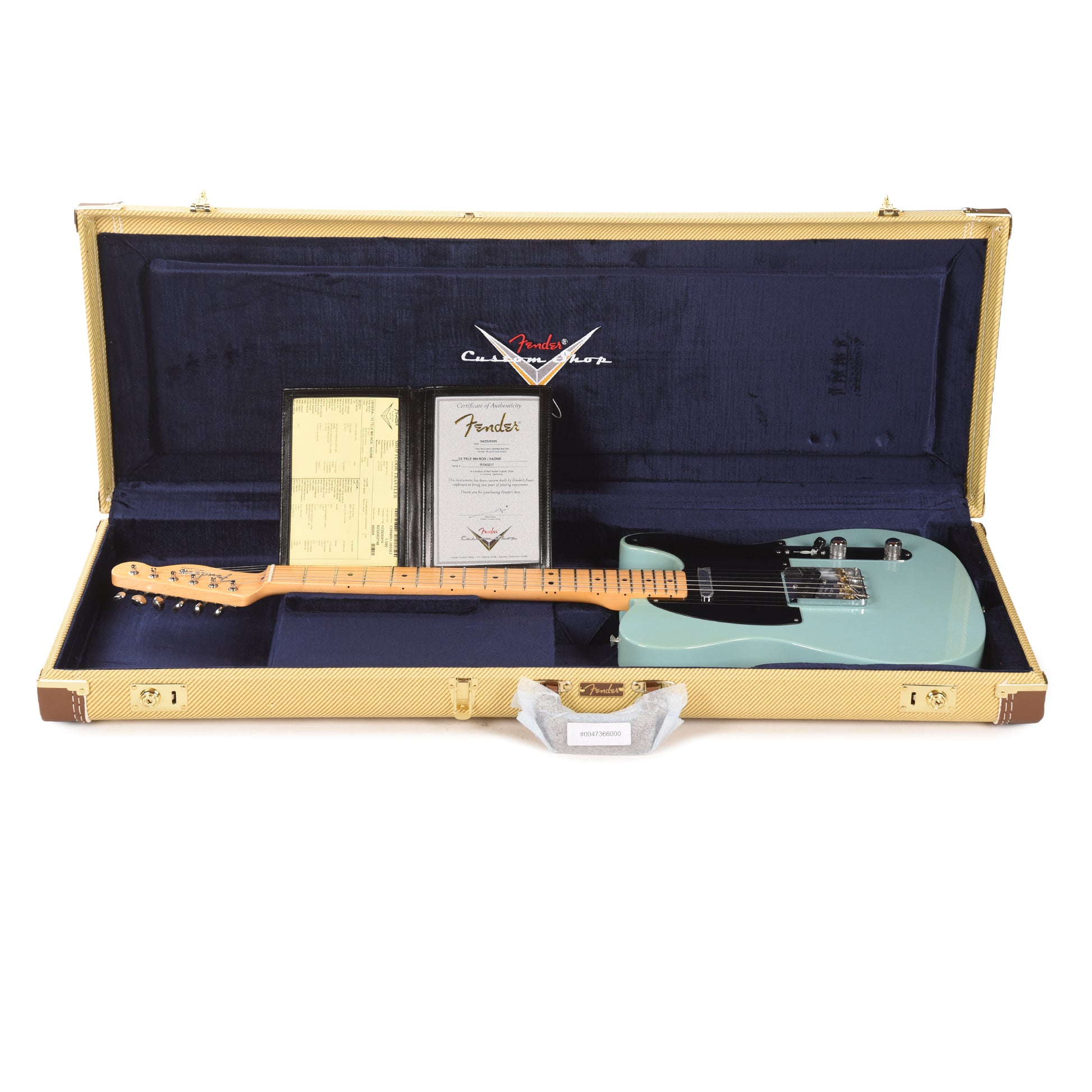 Fender Custom Shop 1952 Telecaster "Chicago Special" NOS Super Aged Daphne Blue Electric Guitars