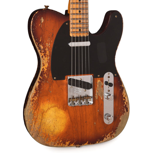 Fender Custom Shop 1952 Telecaster Faded Violin Burst Super Heavy Relic w/Hand-Wound '50/'51 Blackguard Pickups Electric Guitars