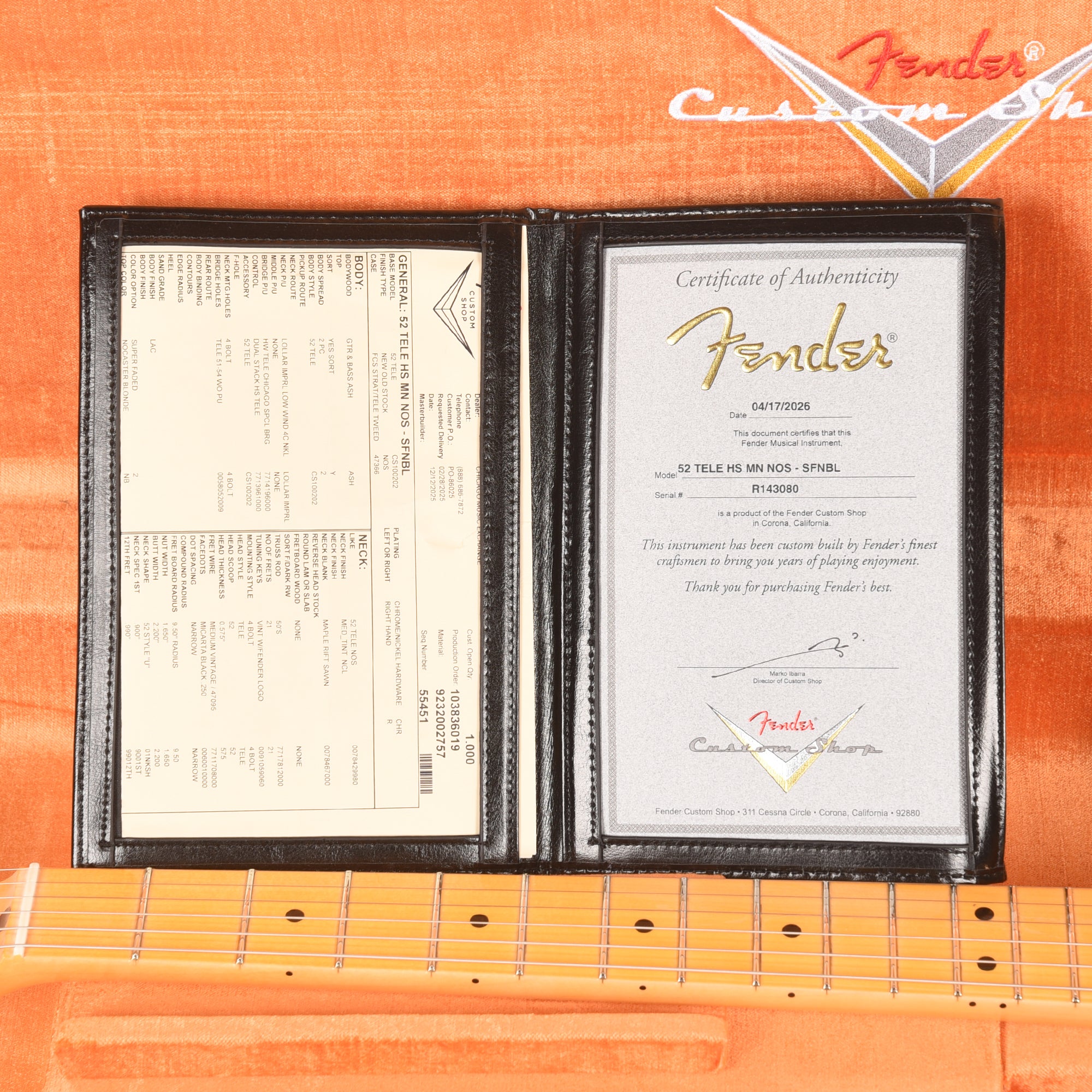 Fender Custom Shop 1952 Telecaster HS 
