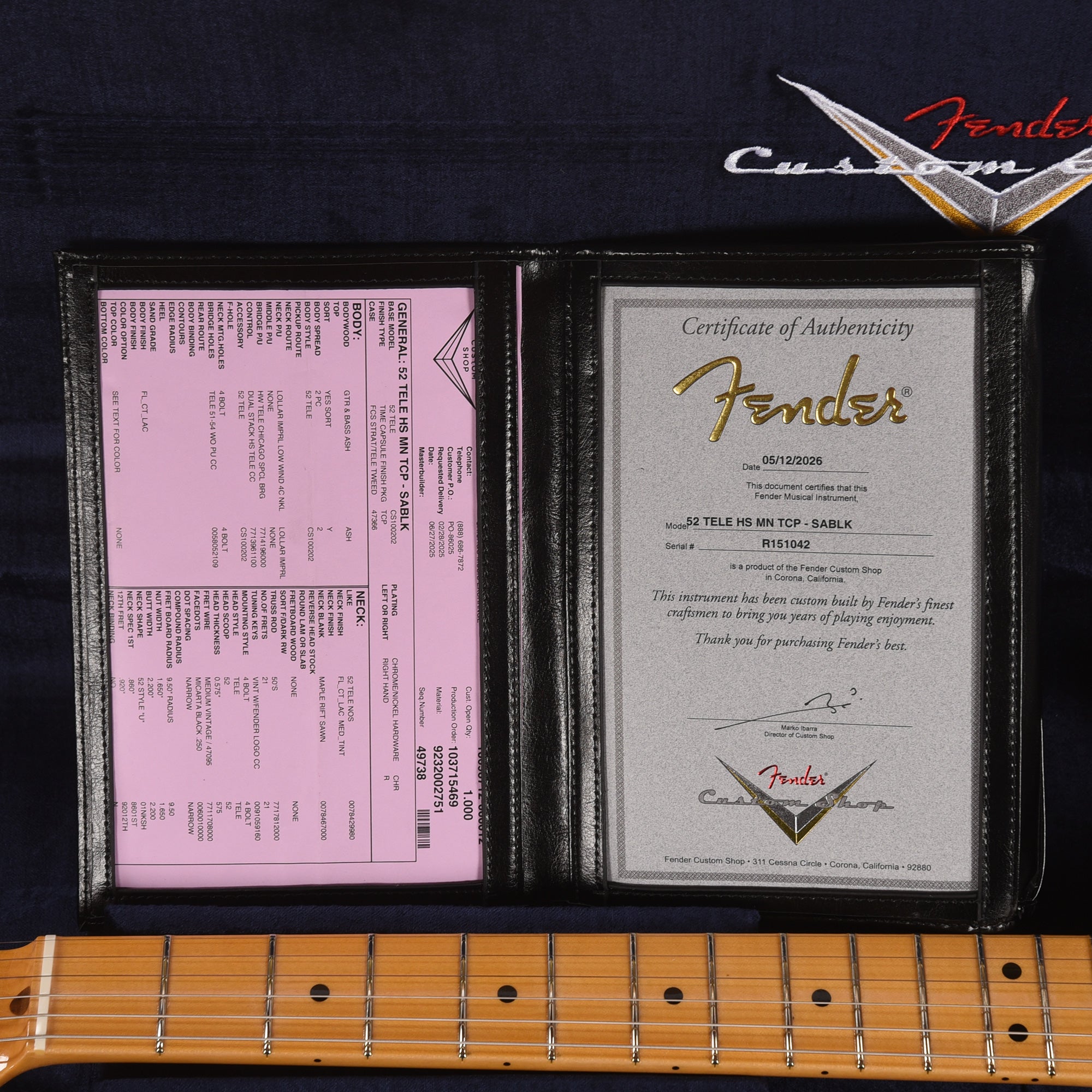 Fender Custom Shop 1952 Telecaster HS 