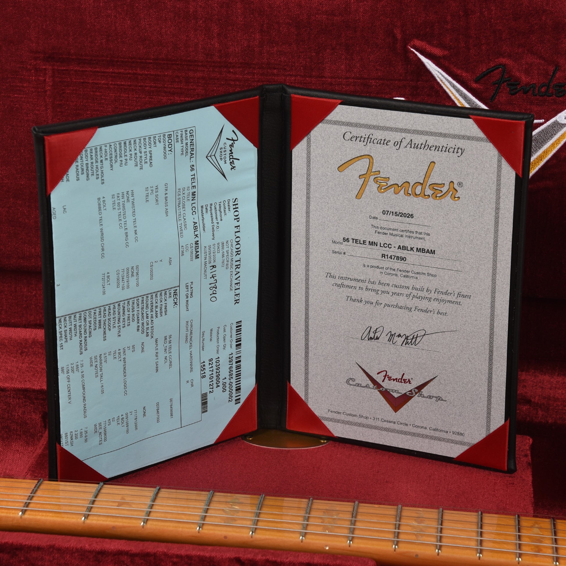 Fender Custom Shop 1956 Telecaster Deluxe Closet Classic Aged Black Master Built by Austin MacNutt Electric Guitars