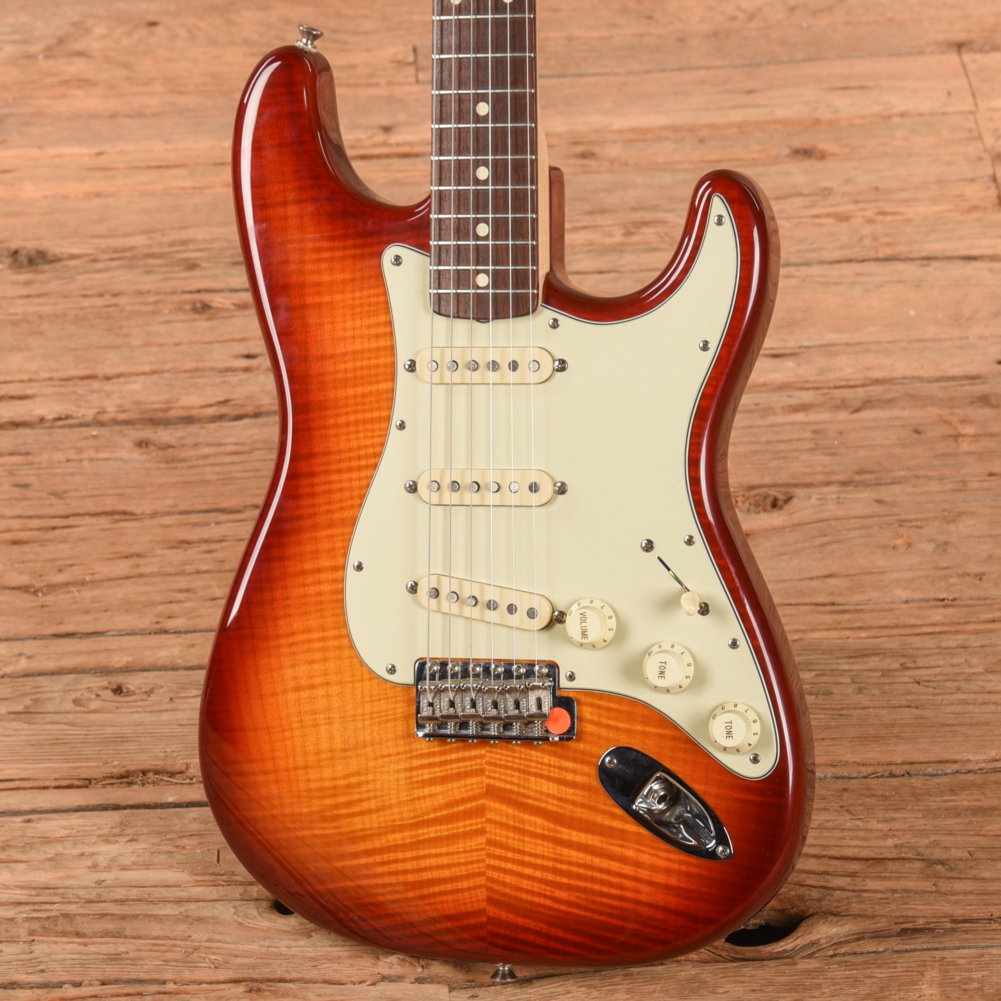 Fender Custom Shop 1960 FMT Stratocaster Reissue Aged Cherry Sunburst 1996 Electric Guitars