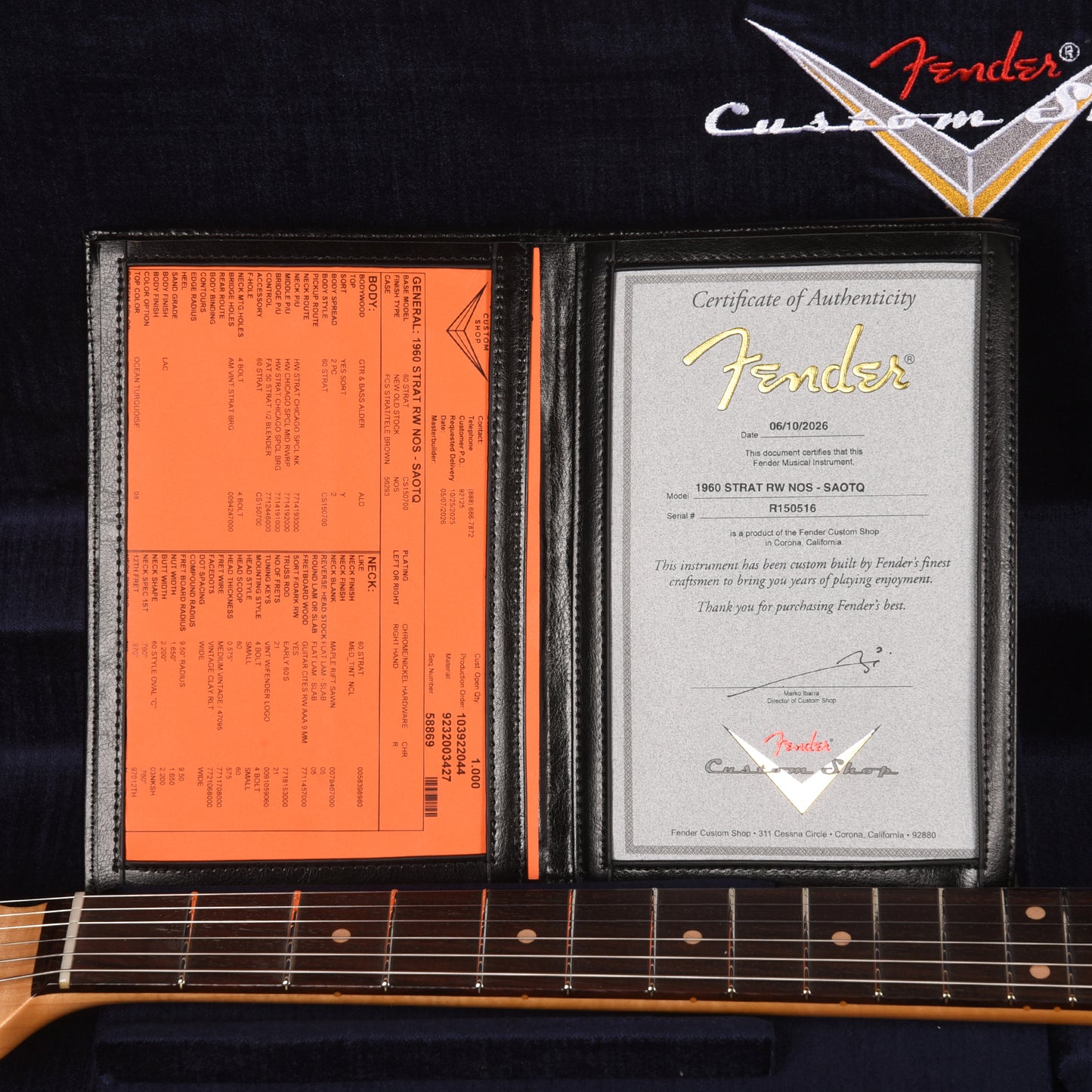 Fender Custom Shop 1960 Stratocaster "Chicago Special" NOS Super Aged Ocean Turquoise Electric Guitars