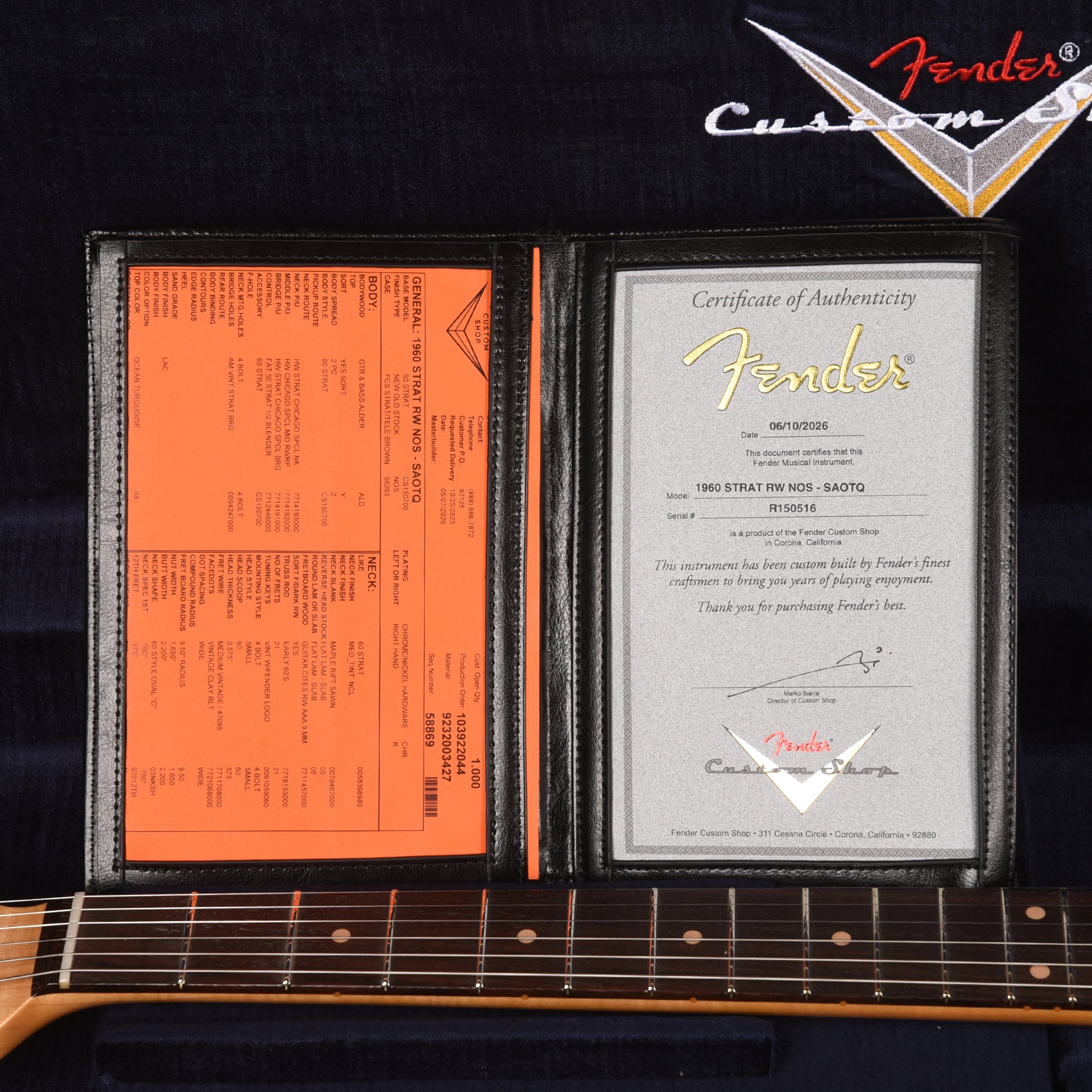 Fender Custom Shop 1960 Stratocaster "Chicago Special" NOS Super Aged Ocean Turquoise Electric Guitars