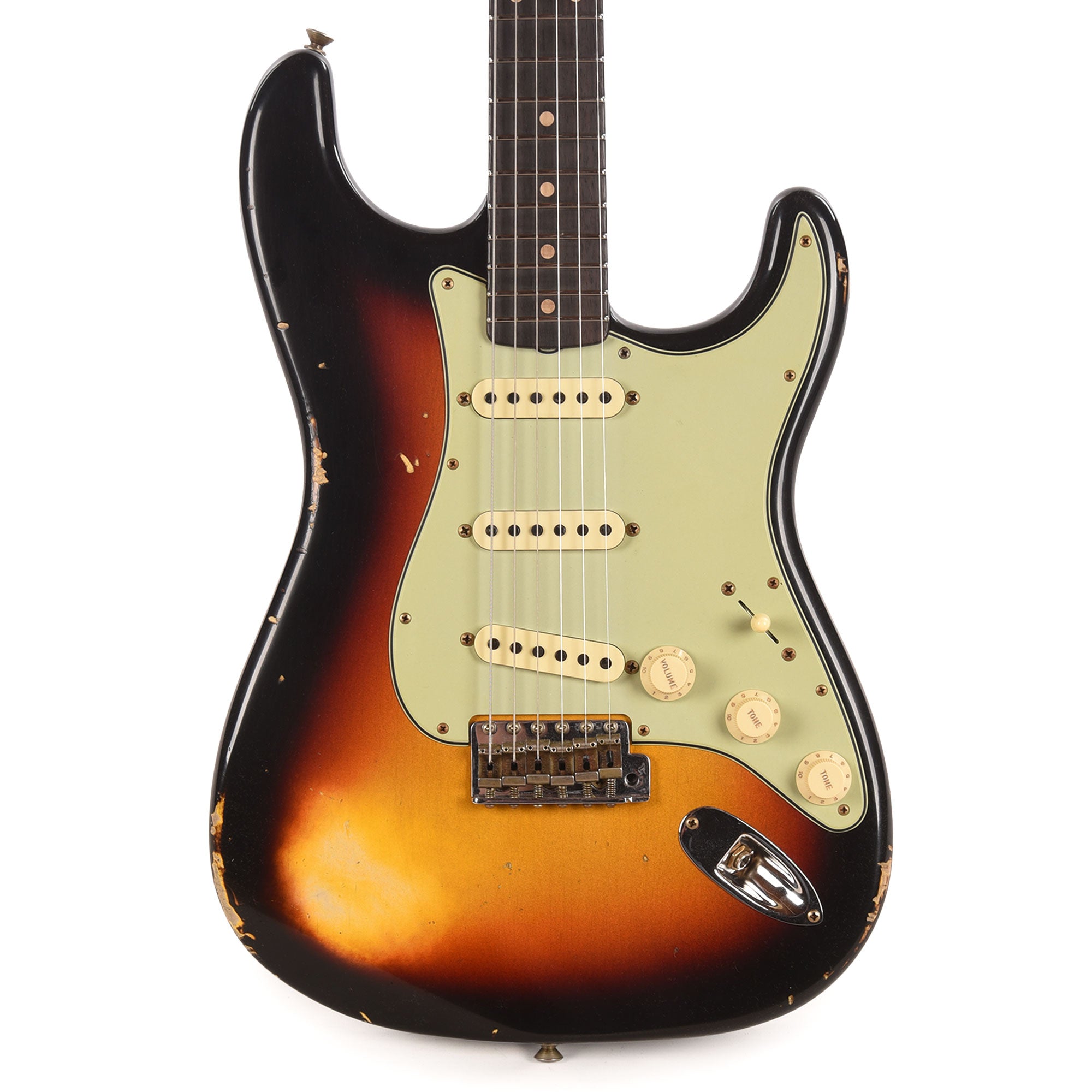 Fender Custom Shop 1960s Dual Mag II Stratocaster Relic 3-Tone Sunburst w/Roasted Maple Neck Electric Guitars