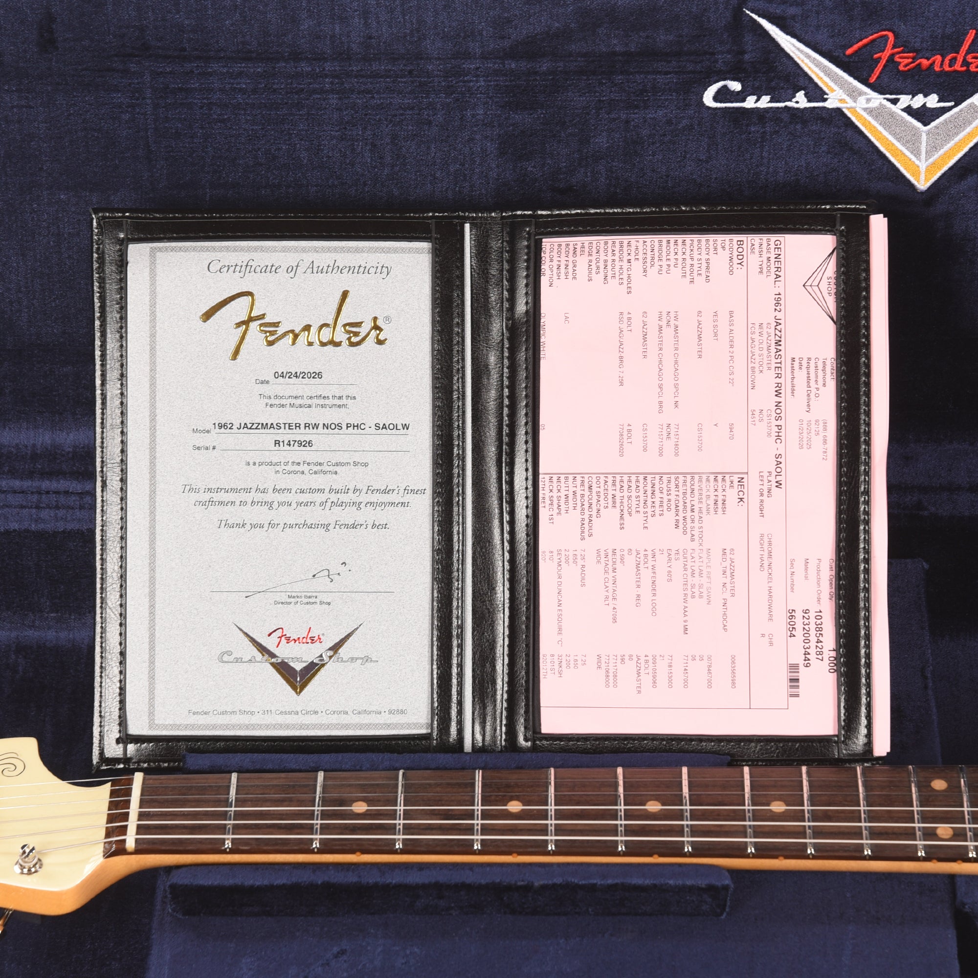Fender Custom Shop 1962 Jazzmaster 