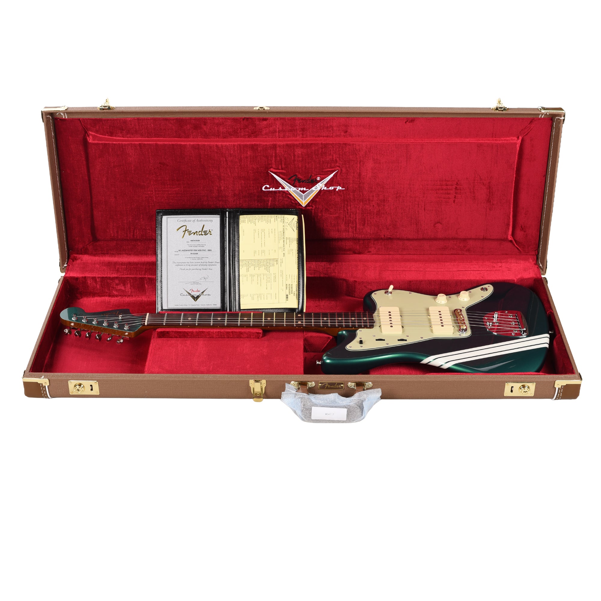 Fender Custom Shop 1962 Jazzmaster NOS British Racing Green w/Olympic White Competition Stripes Electric Guitars