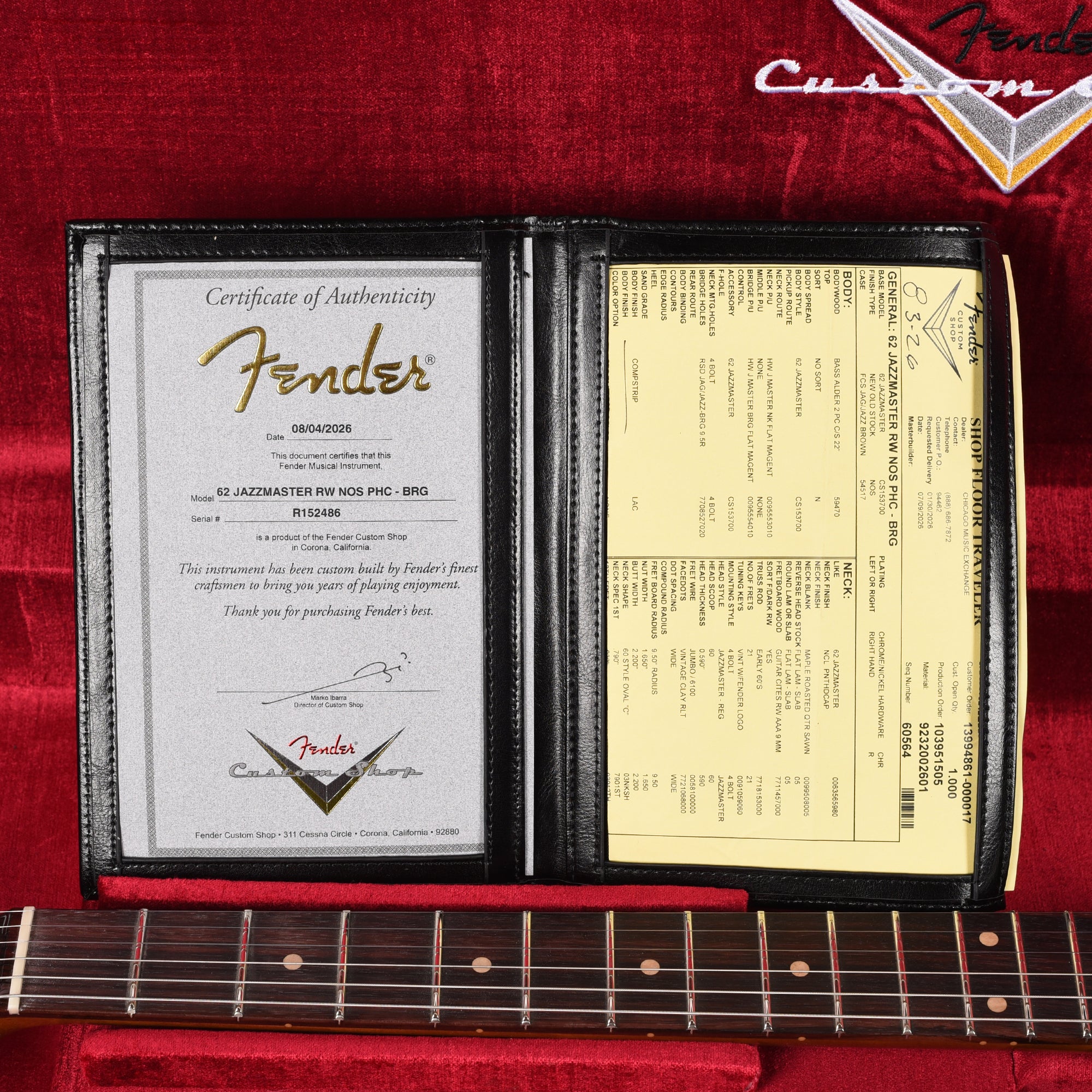 Fender Custom Shop 1962 Jazzmaster NOS British Racing Green w/Olympic White Competition Stripes Electric Guitars