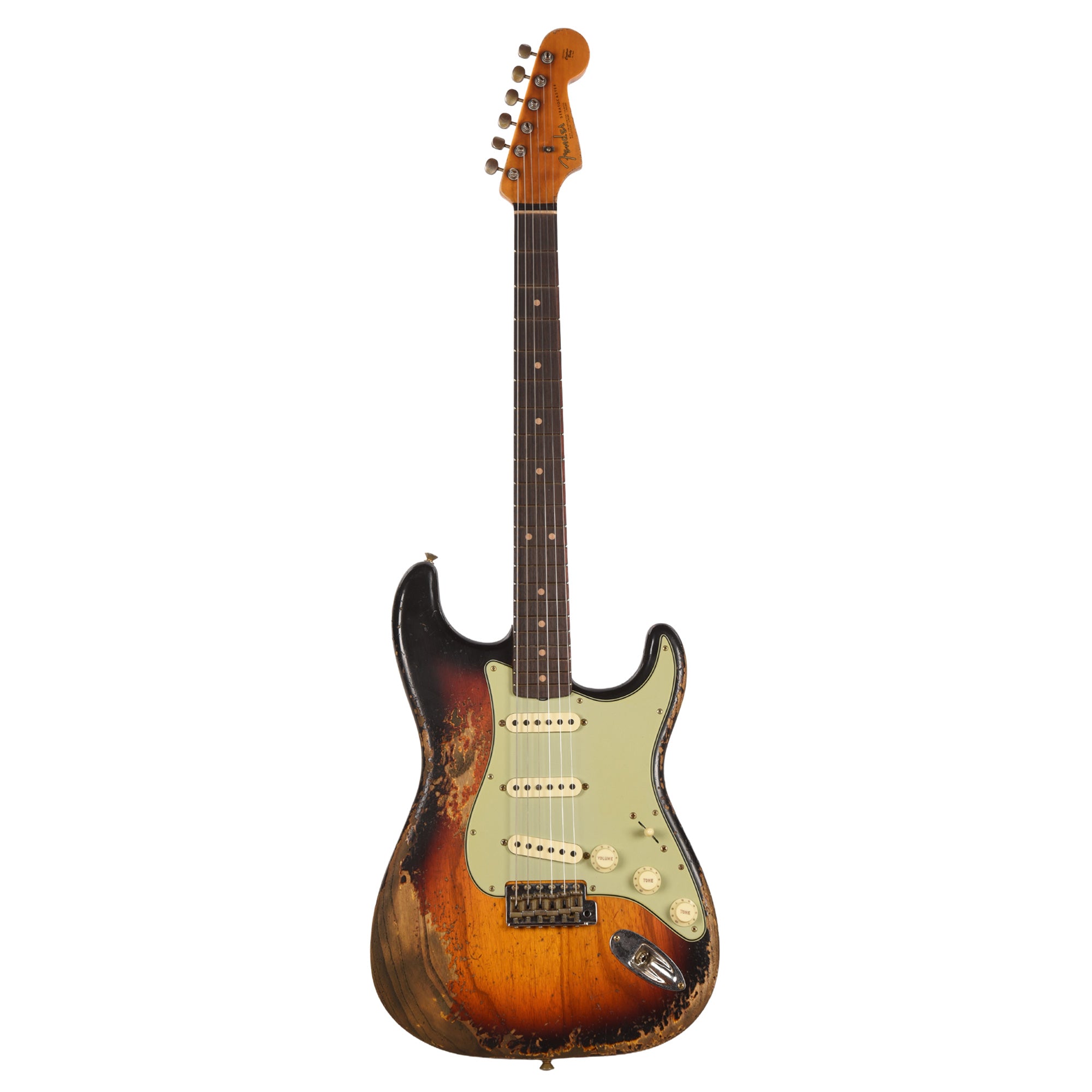 Fender Custom Shop 1963 Stratocaster Super Heavy Relic Super Faded Aged 3-Color Sunburst Electric Guitars
