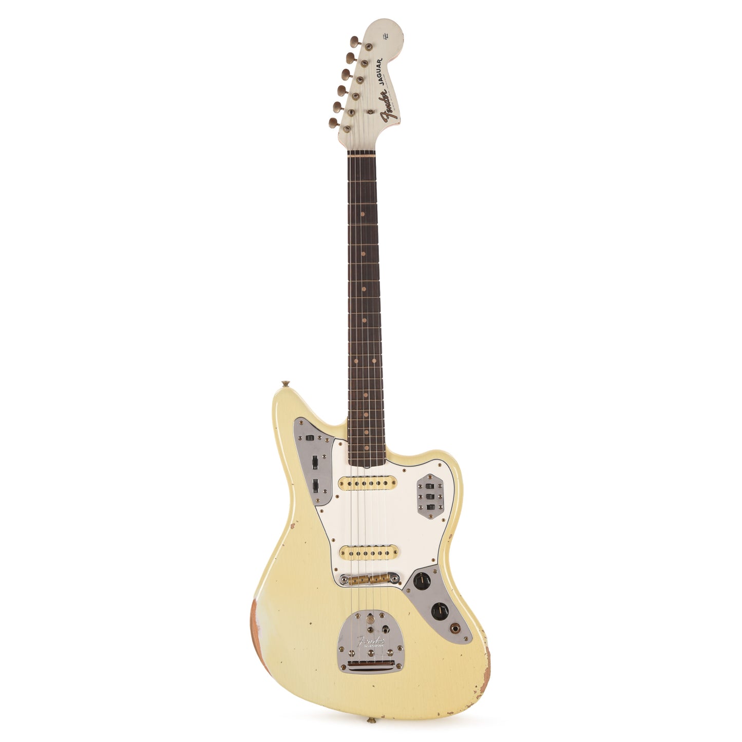 Fender Custom Shop 1964 Jaguar Relic Super Aged Tomatillo Green w/Olympic White Headcap Electric Guitars