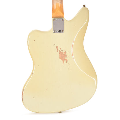 Fender Custom Shop 1964 Jaguar Relic Super Aged Tomatillo Green w/Olympic White Headcap Electric Guitars