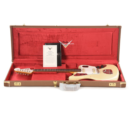 Fender Custom Shop 1964 Jaguar Relic Super Aged Tomatillo Green w/Olympic White Headcap Electric Guitars