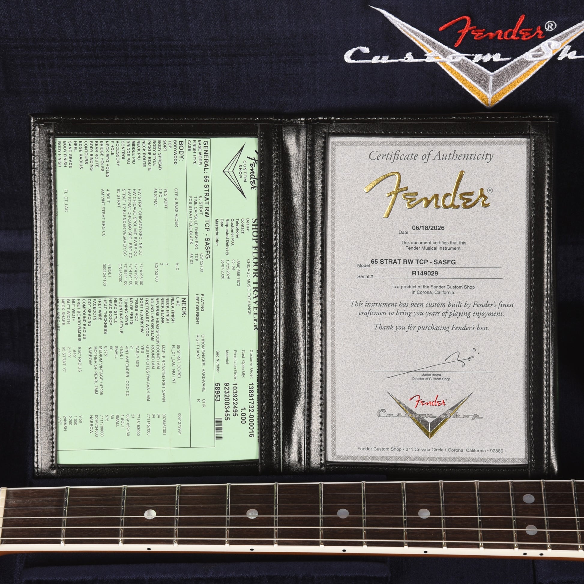 Fender Custom Shop 1965 Stratocaster "Chicago Special" Time Capsule Super Aged Sea Foam Green Electric Guitars