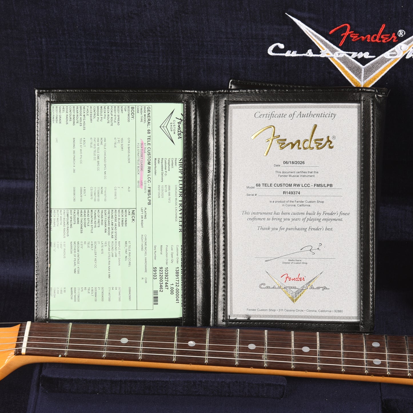 Fender Custom Shop 1968 Custom Telecaster "Chicago Special" Deluxe Closet Classic Firemist Silver Top & Back with Lake Placid Blue Side Electric Guitars