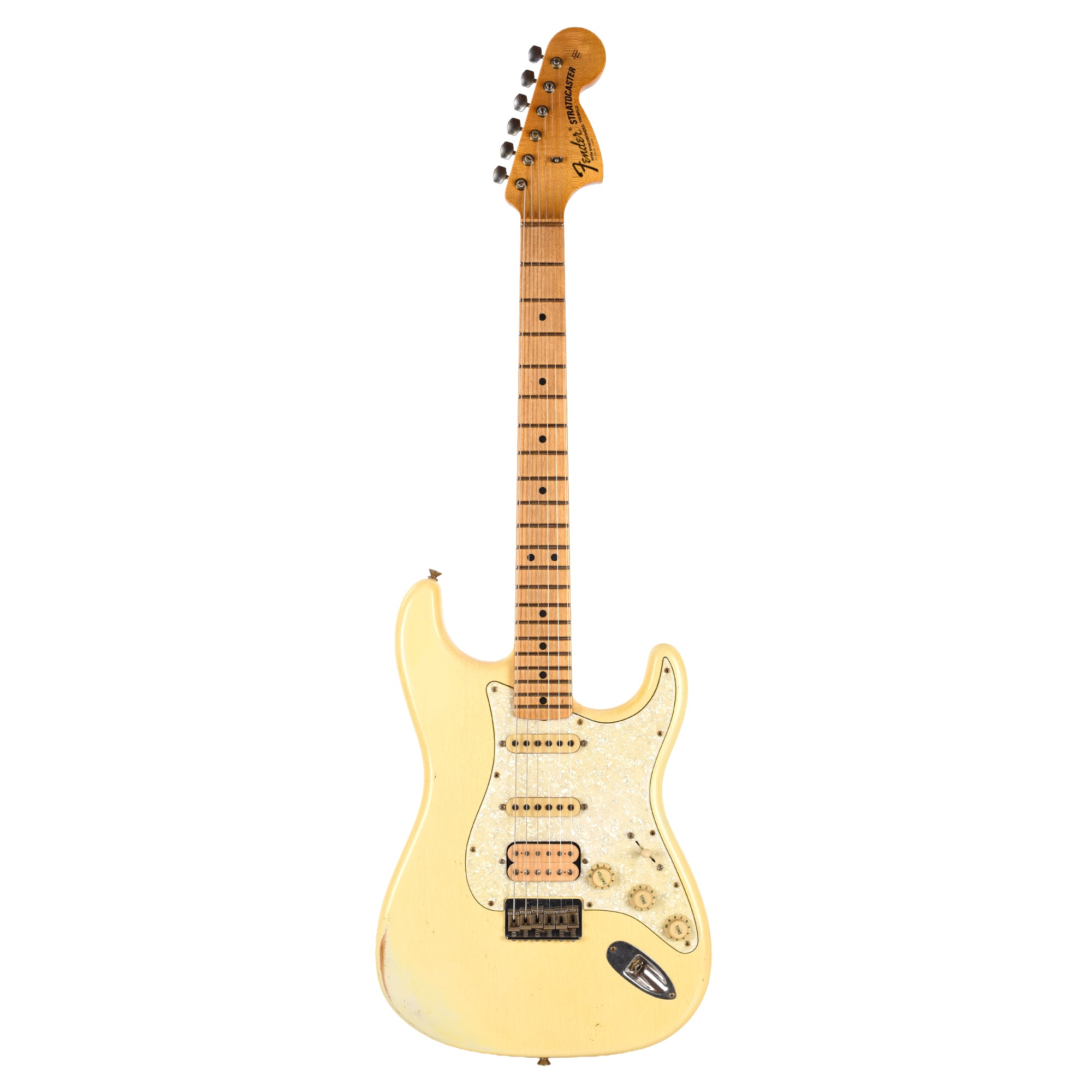 Fender Custom Shop 1968 Stratocaster Relic Aged Vintage White Over Olympic White Masterbuilder Apprentice Built By Everett Kowalski Electric Guitars