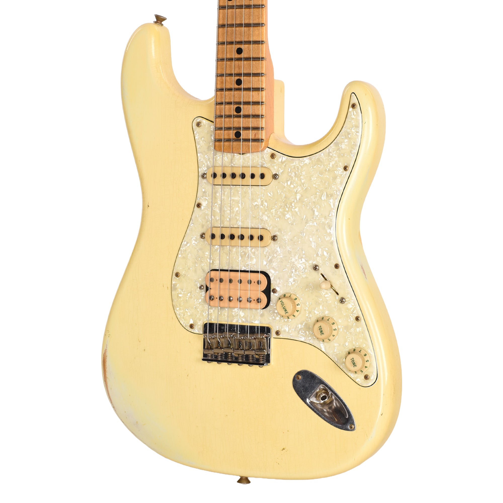 Fender Custom Shop 1968 Stratocaster Relic Aged Vintage White Over Olympic White Masterbuilder Apprentice Built By Everett Kowalski Electric Guitars