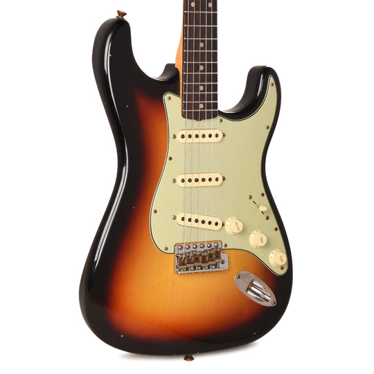 Fender Custom Shop 2026 Time Machine 1960 Stratocaster Journeyman Relic Bleached 3-Tone Sunburst Electric Guitars