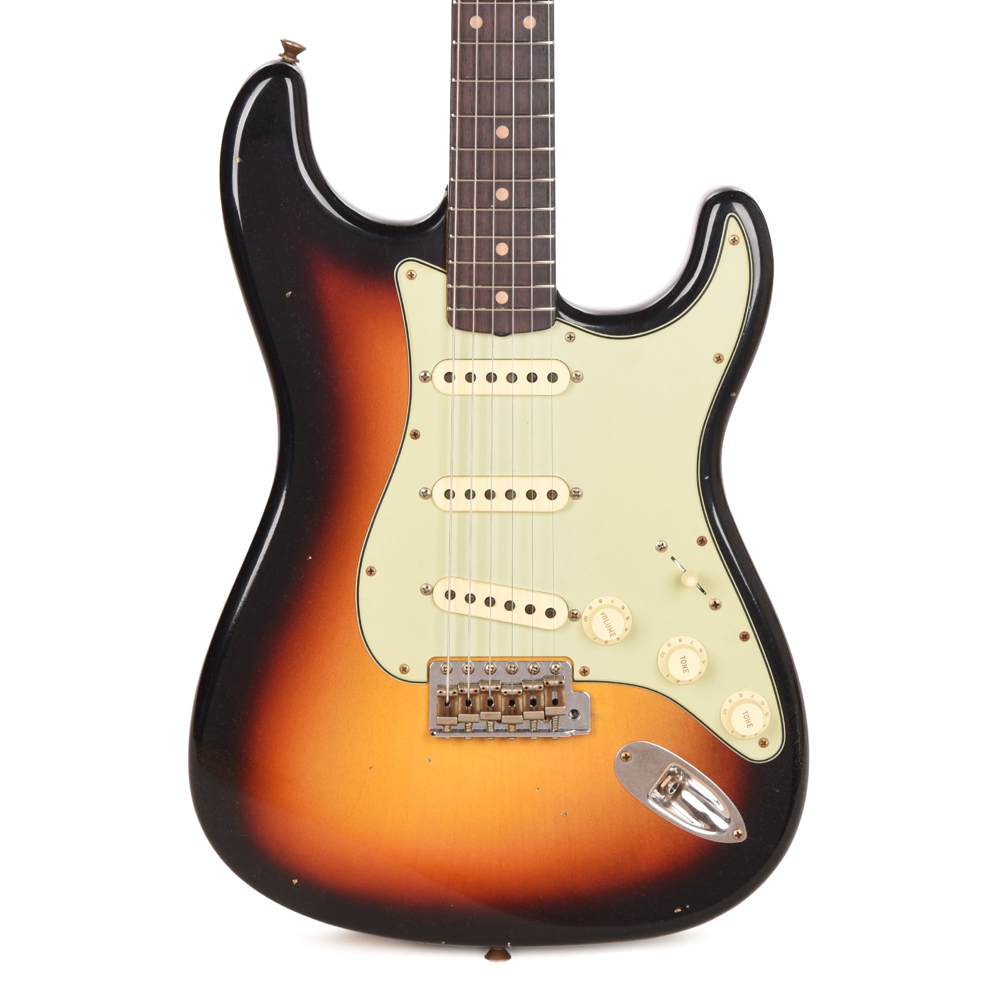 Fender Custom Shop 2026 Time Machine 1960 Stratocaster Journeyman Relic Bleached 3-Tone Sunburst Electric Guitars