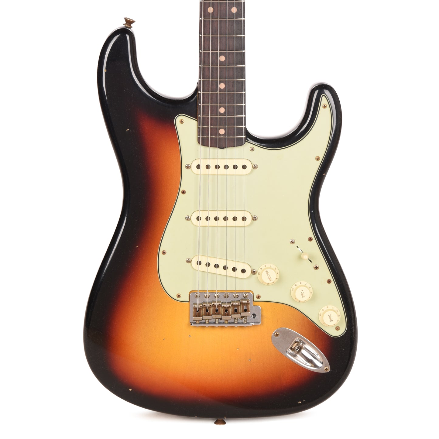 Fender Custom Shop 2026 Time Machine 1960 Stratocaster Journeyman Relic Bleached 3-Tone Sunburst Electric Guitars