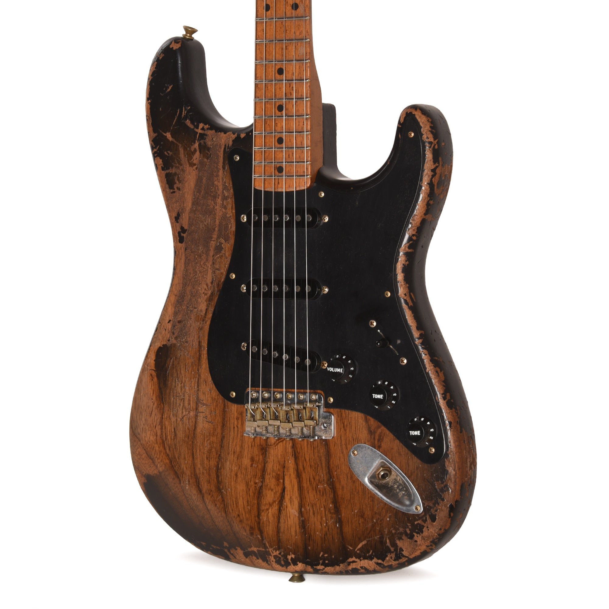 Fender Custom Shop '50s 3A Birdseye Neck Strat Ultimate Relic Black Burst Master Built By Kyle McMillin Electric Guitars