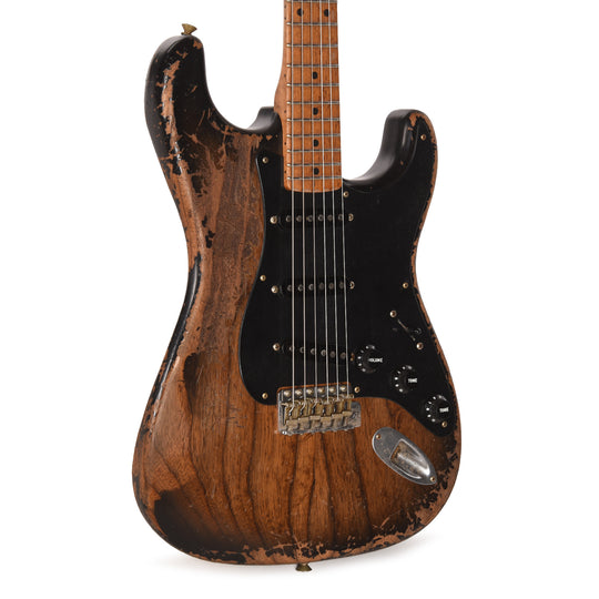 Fender Custom Shop '50s 3A Birdseye Neck Strat Ultimate Relic Black Burst Master Built By Kyle McMillin Electric Guitars