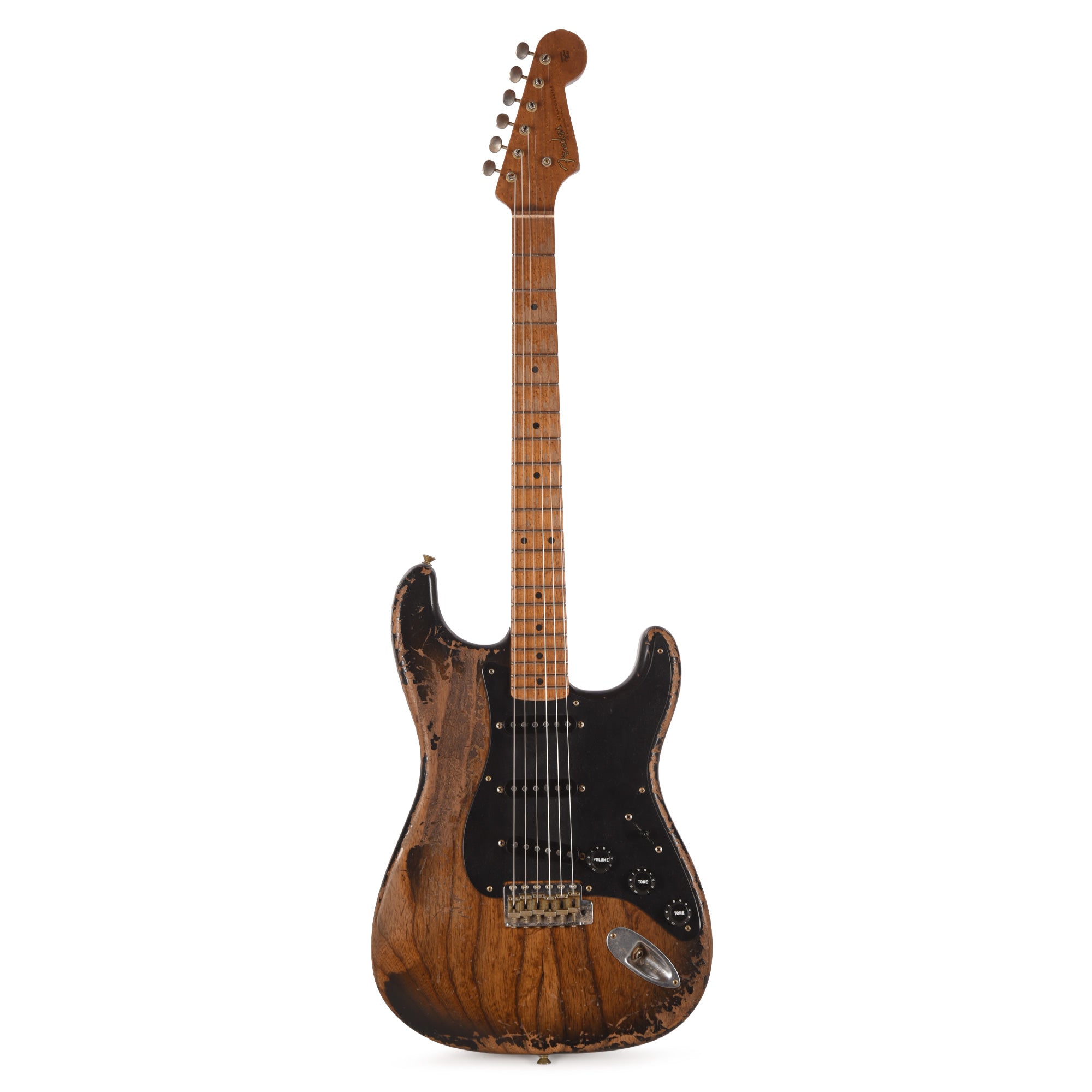 Fender Custom Shop '50s 3A Birdseye Neck Strat Ultimate Relic Black Burst Master Built By Kyle McMillin Electric Guitars