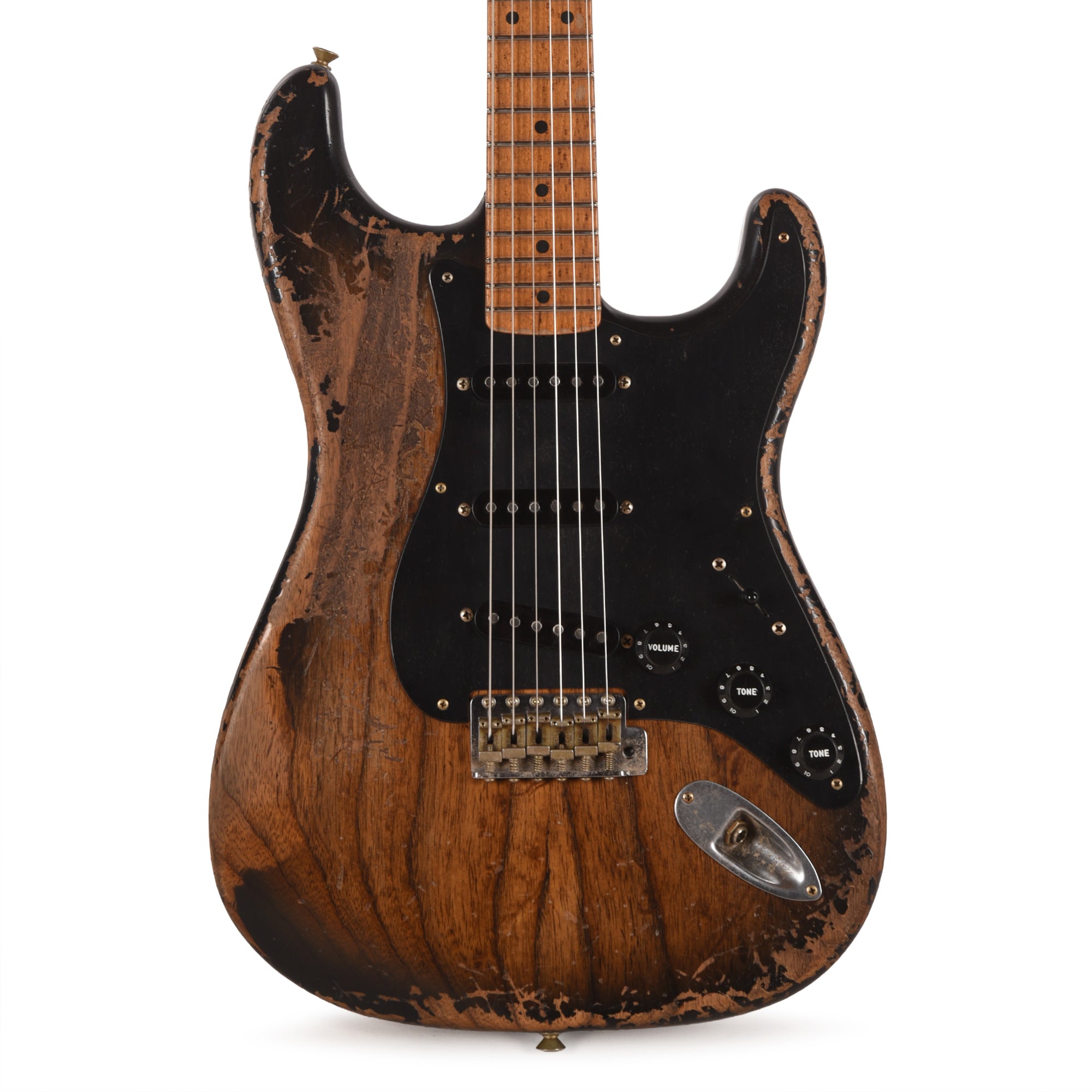 Fender Custom Shop '50s 3A Birdseye Neck Strat Ultimate Relic Black Burst Master Built By Kyle McMillin Electric Guitars
