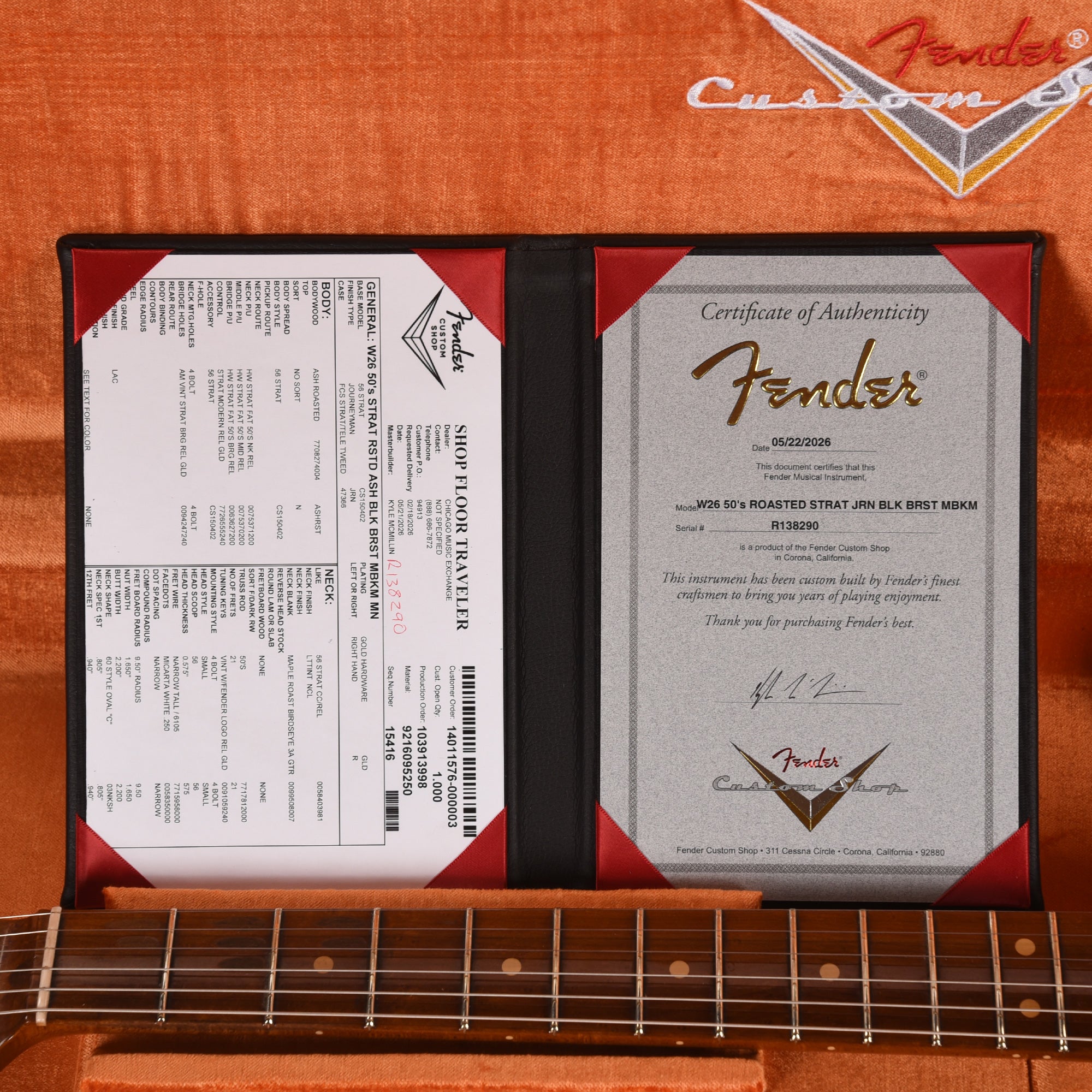 Fender Custom Shop '50s Roasted Stratocaster Journeyman Relic Black Burst Master Built by Kyle McMillin w/Roasted Birdseye Maple Neck Electric Guitars