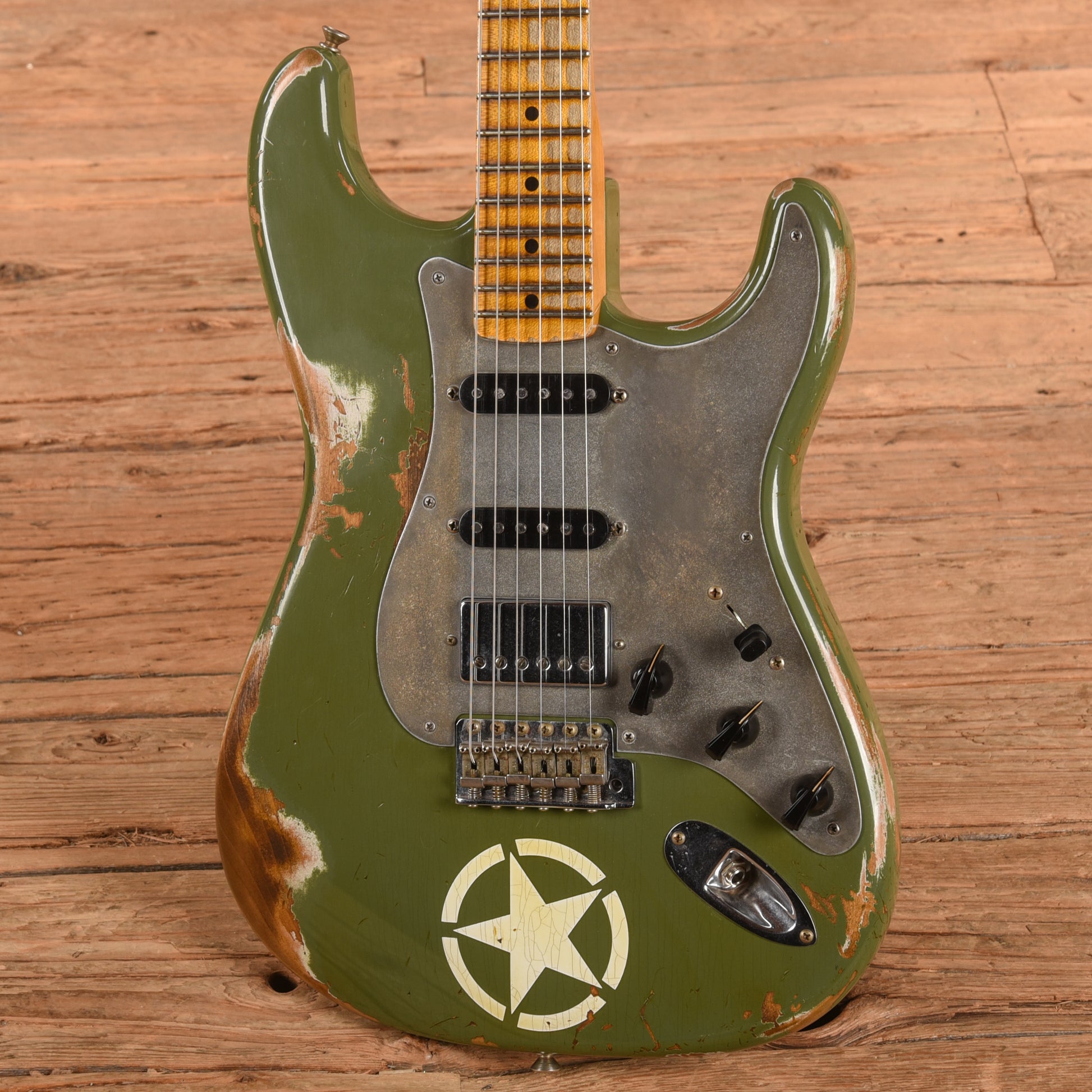 Fender Custom Shop '56 Stratocaster HSS Reissue Heavy Relic Matte Army Drab 2019 Electric Guitars