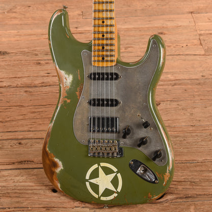 Fender Custom Shop '56 Stratocaster HSS Reissue Heavy Relic Matte Army Drab 2019 Electric Guitars
