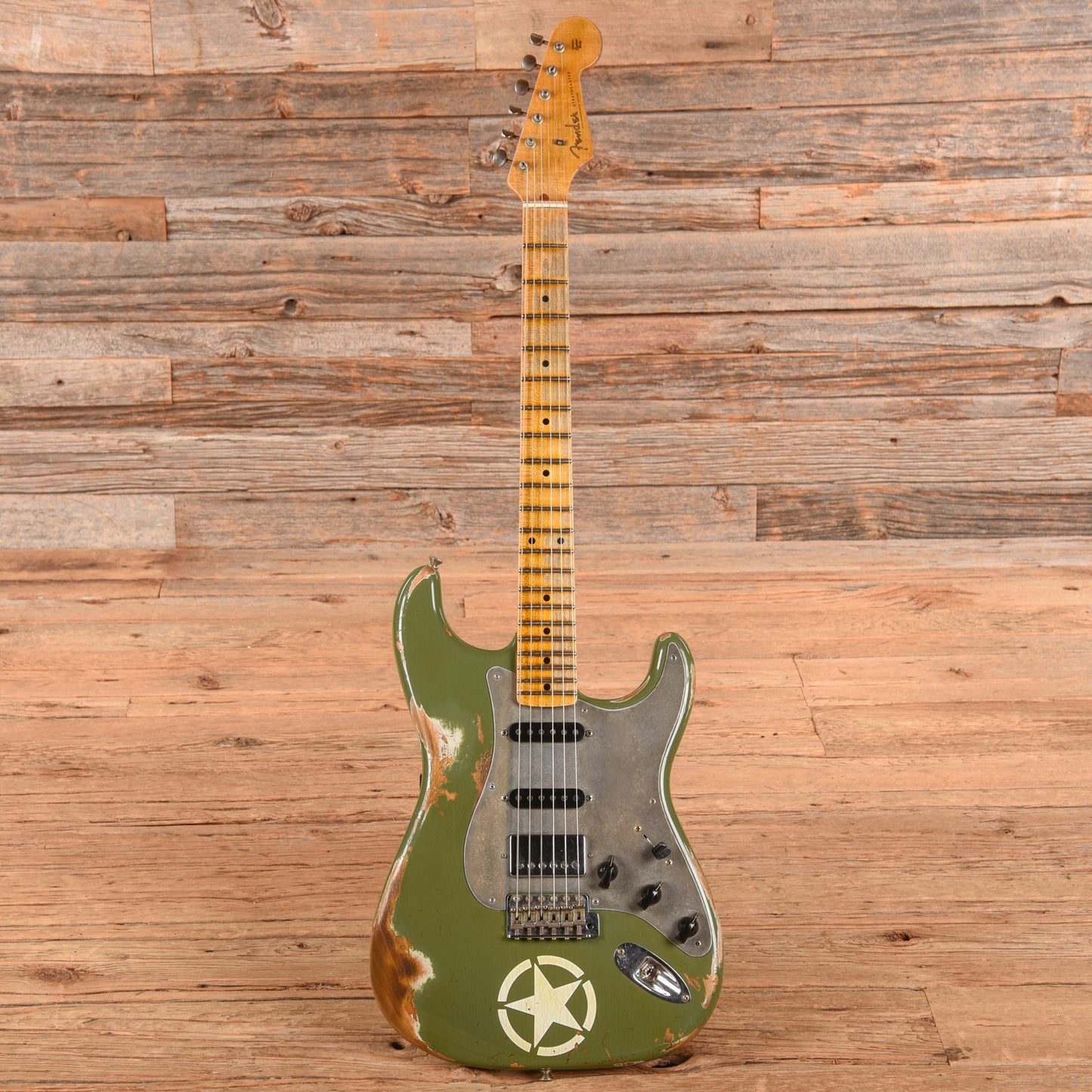 Fender Custom Shop '56 Stratocaster HSS Reissue Heavy Relic Matte Army Drab 2019 Electric Guitars